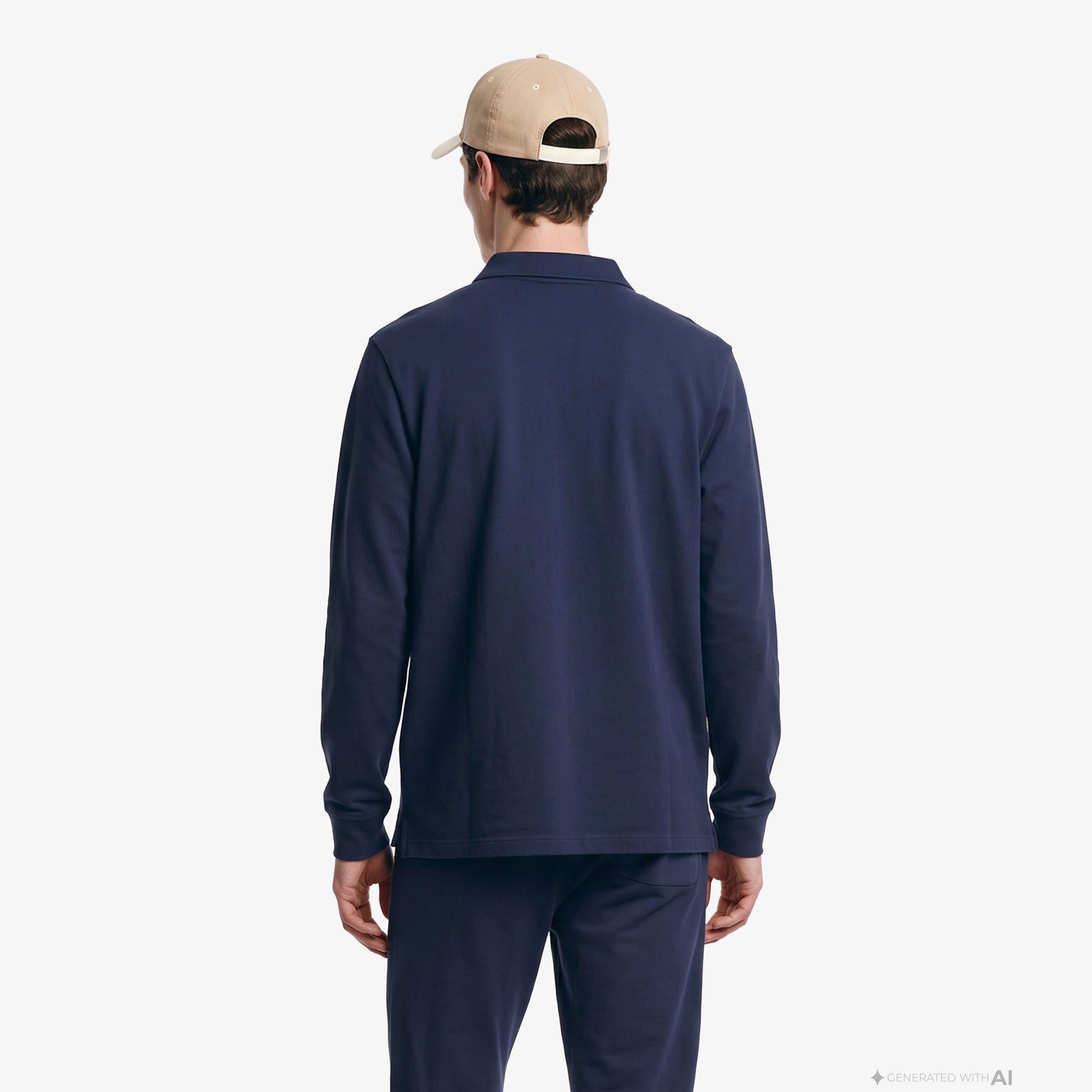 Calvin Klein Casual Pique Easy Erkek Mavi Polo