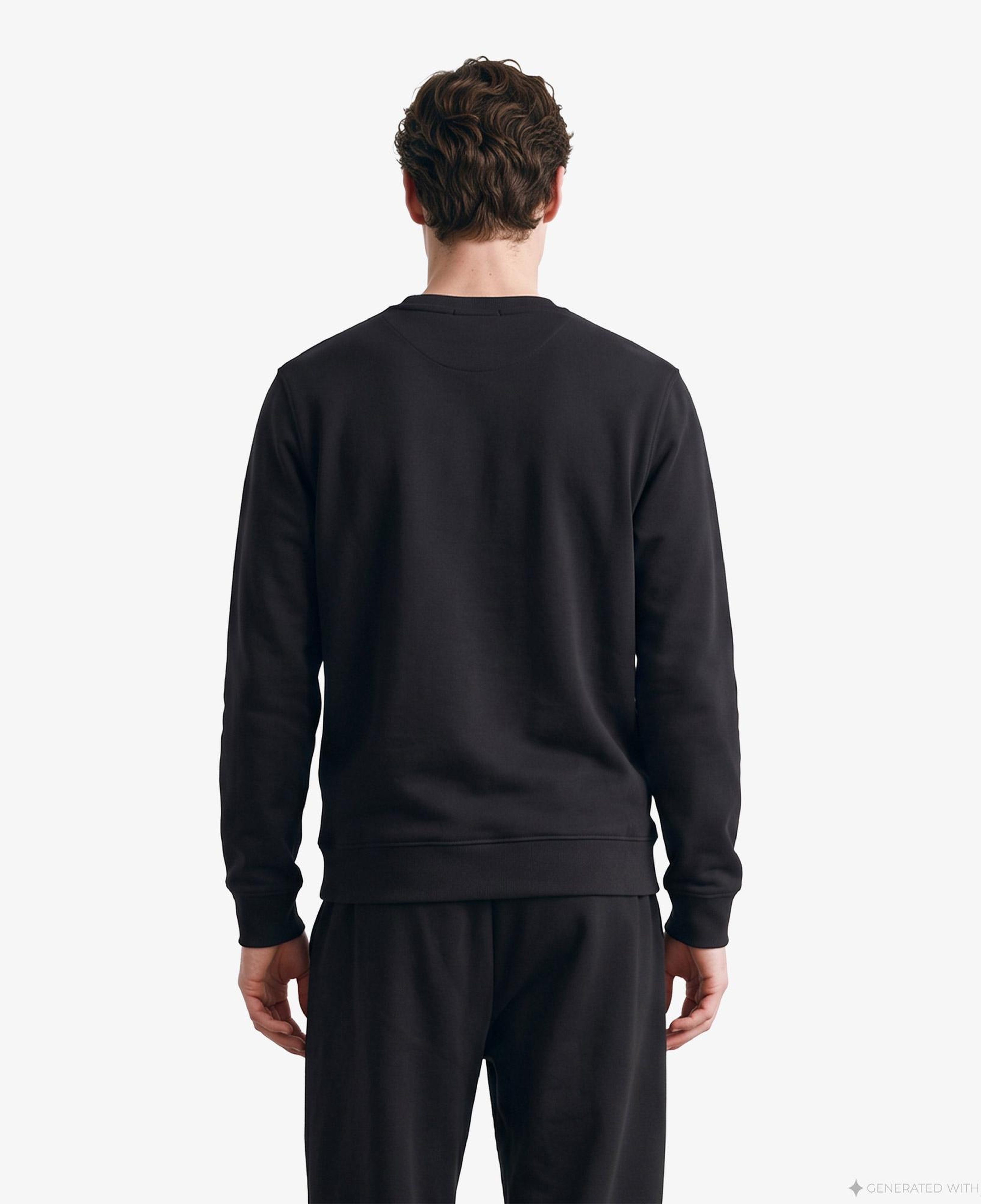 Calvin Klein Terry Rubber Badge Erkek Siyah Sweatshirt
