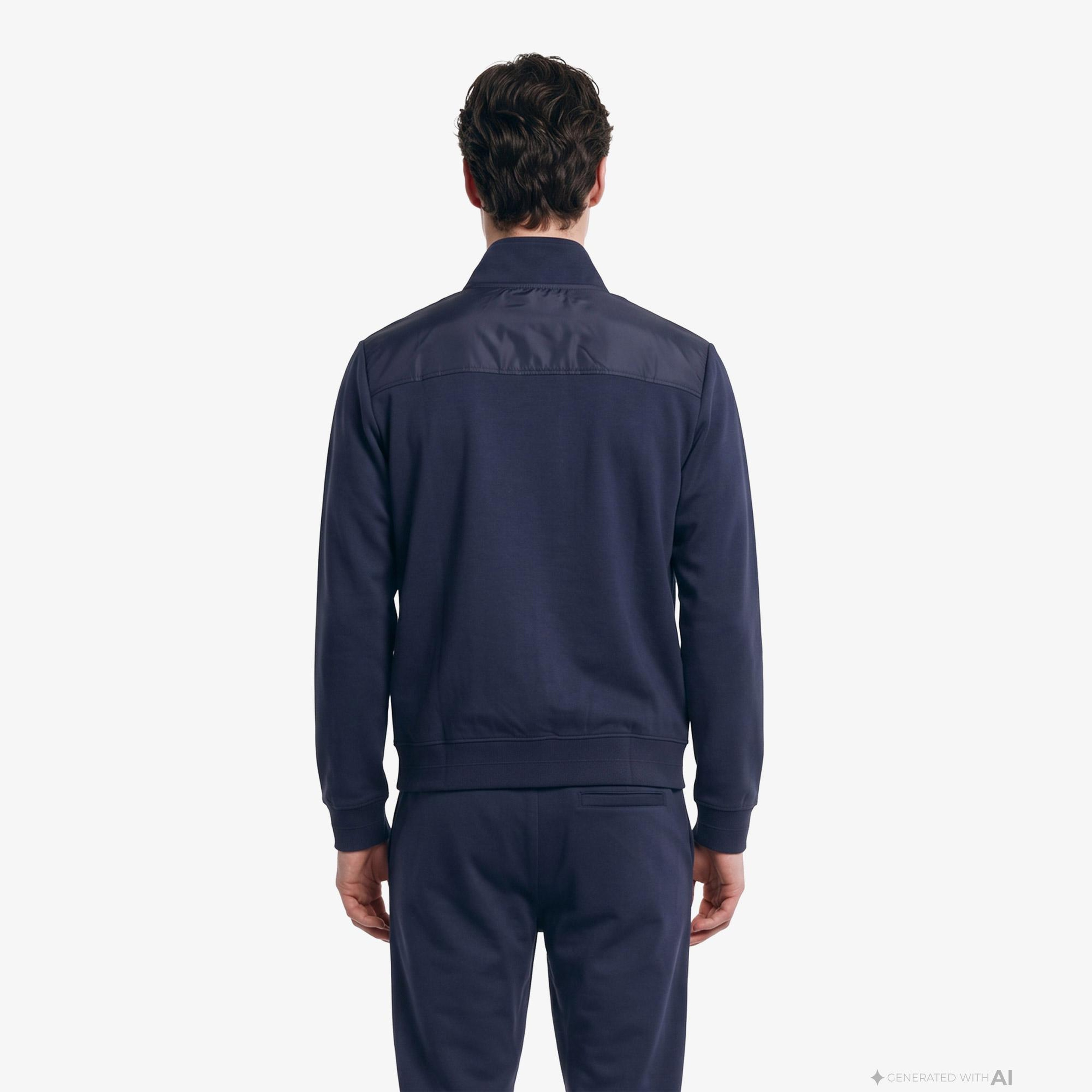 Calvin Klein Prime Terry Micro Logo Erkek Mavi Sweatshirt