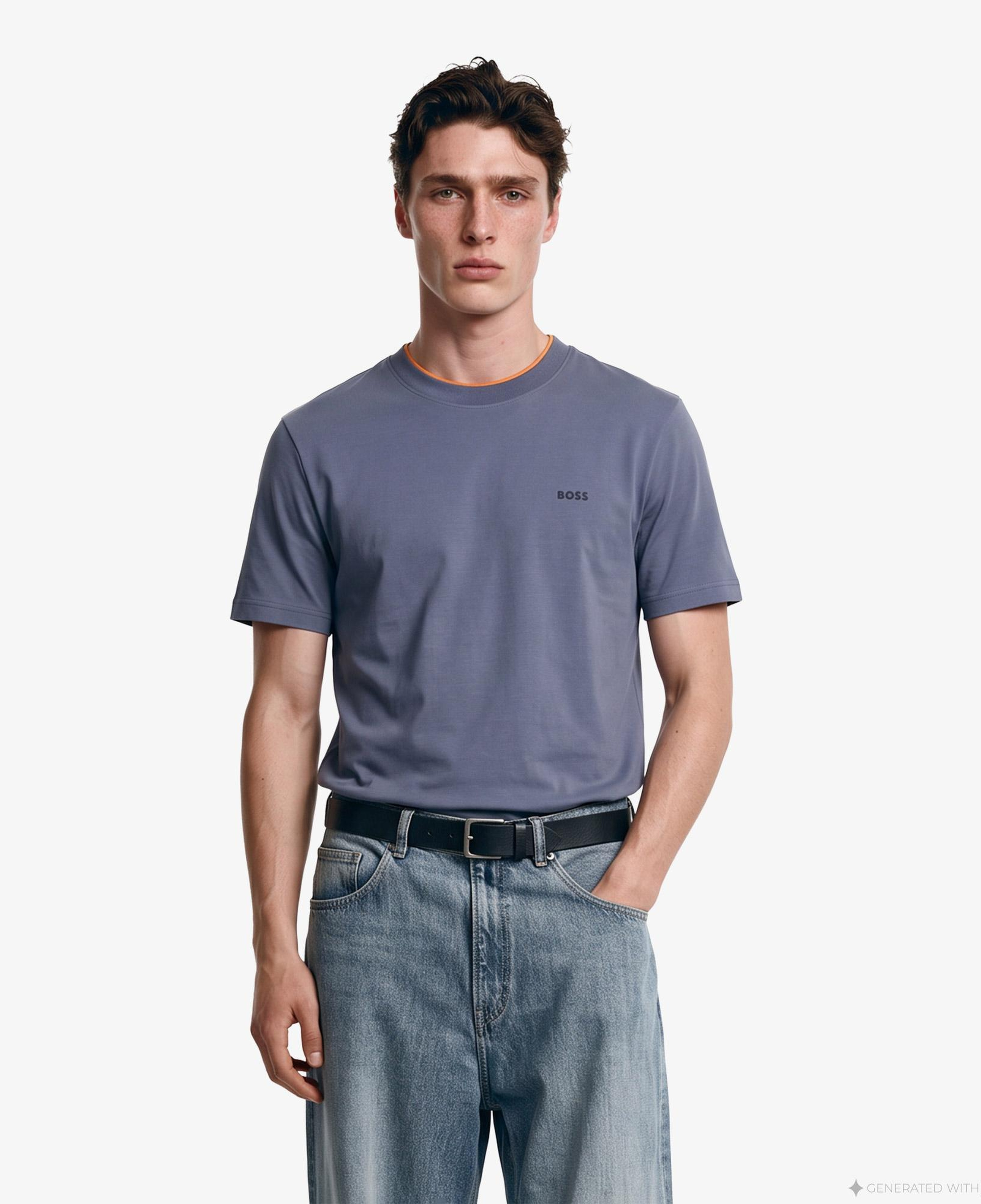 Boss Interlock Erkek Lacivert T-Shirt