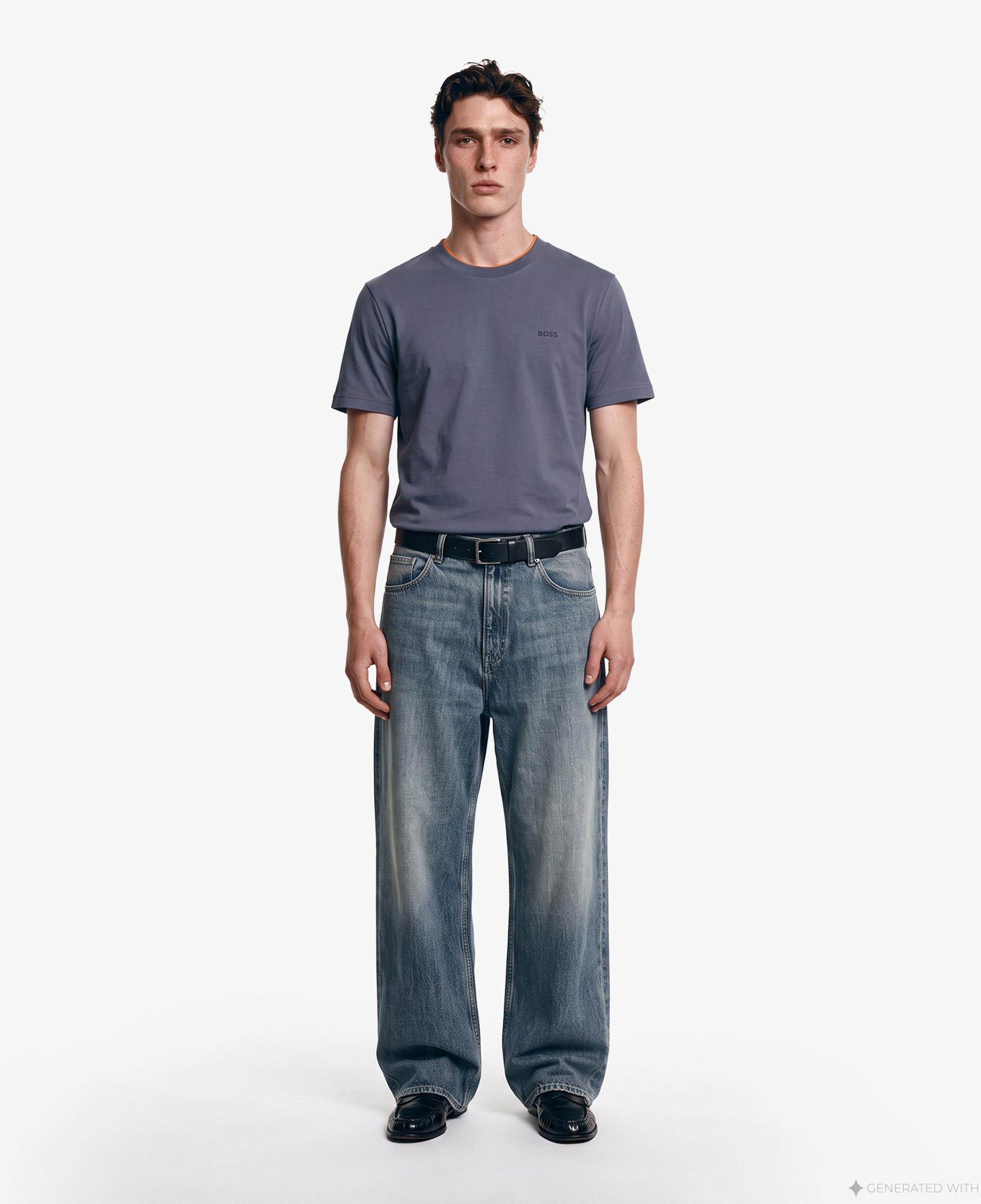 Boss Interlock Erkek Lacivert T-Shirt