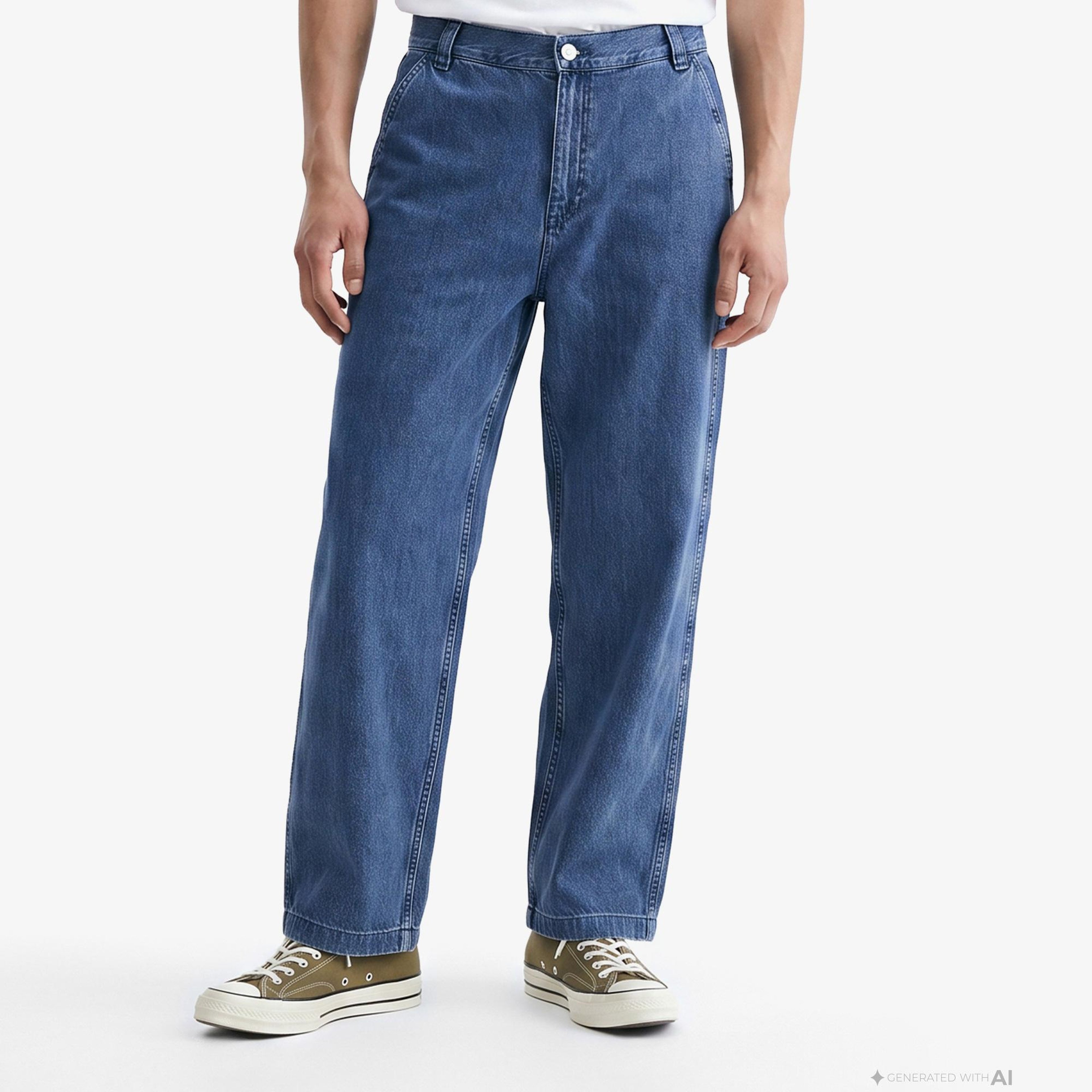 UNITED4 Classic Fit Erkek Mavi Pantolon