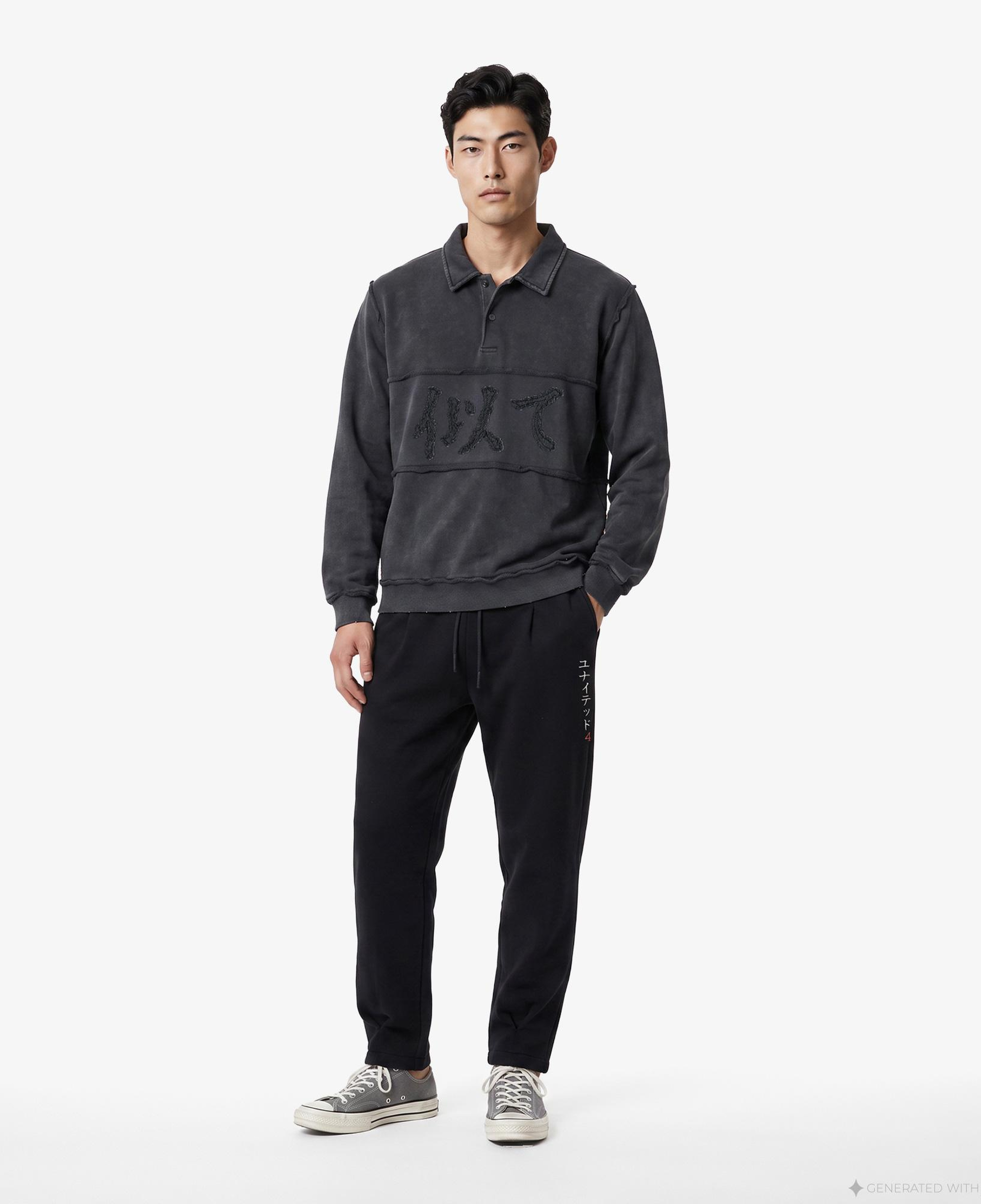 UNITED4 Regular Fit Kadın Siyah Eşofman Altı