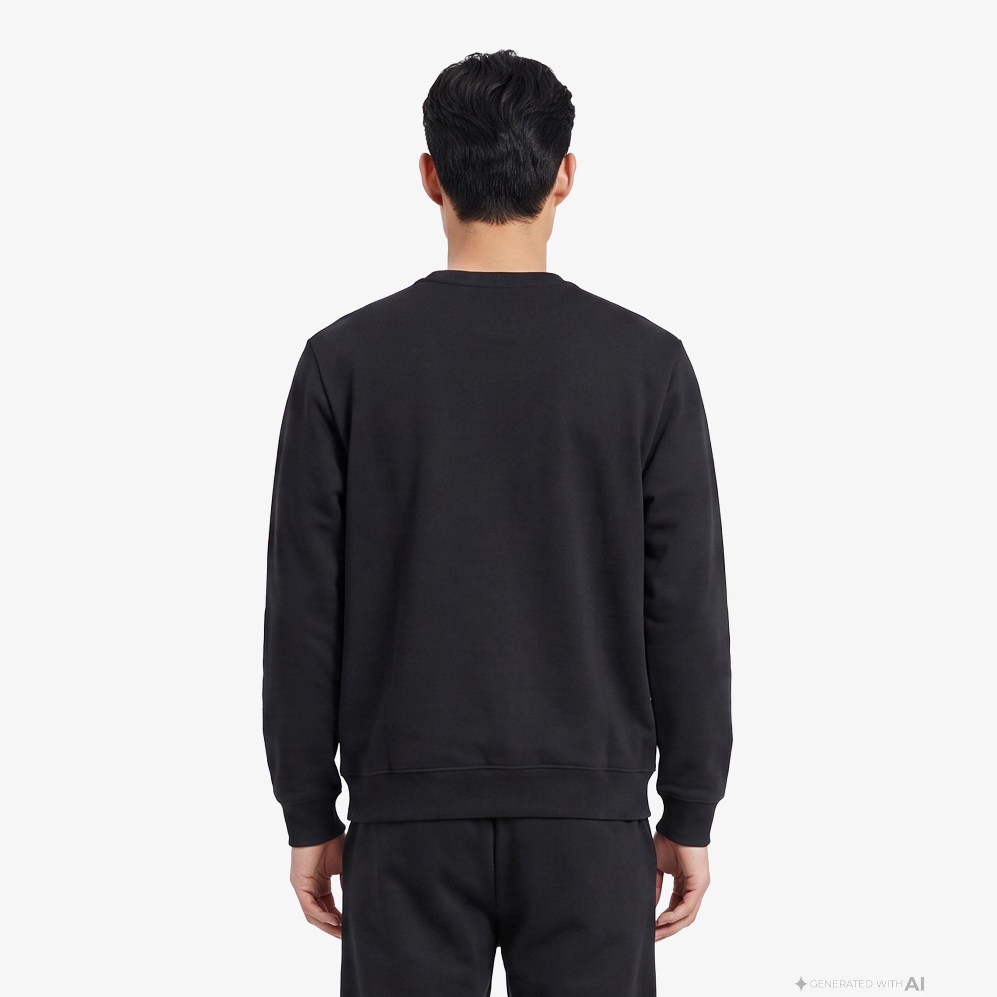 UNITED4 Regular Fit Erkek Siyah Sweatshirt