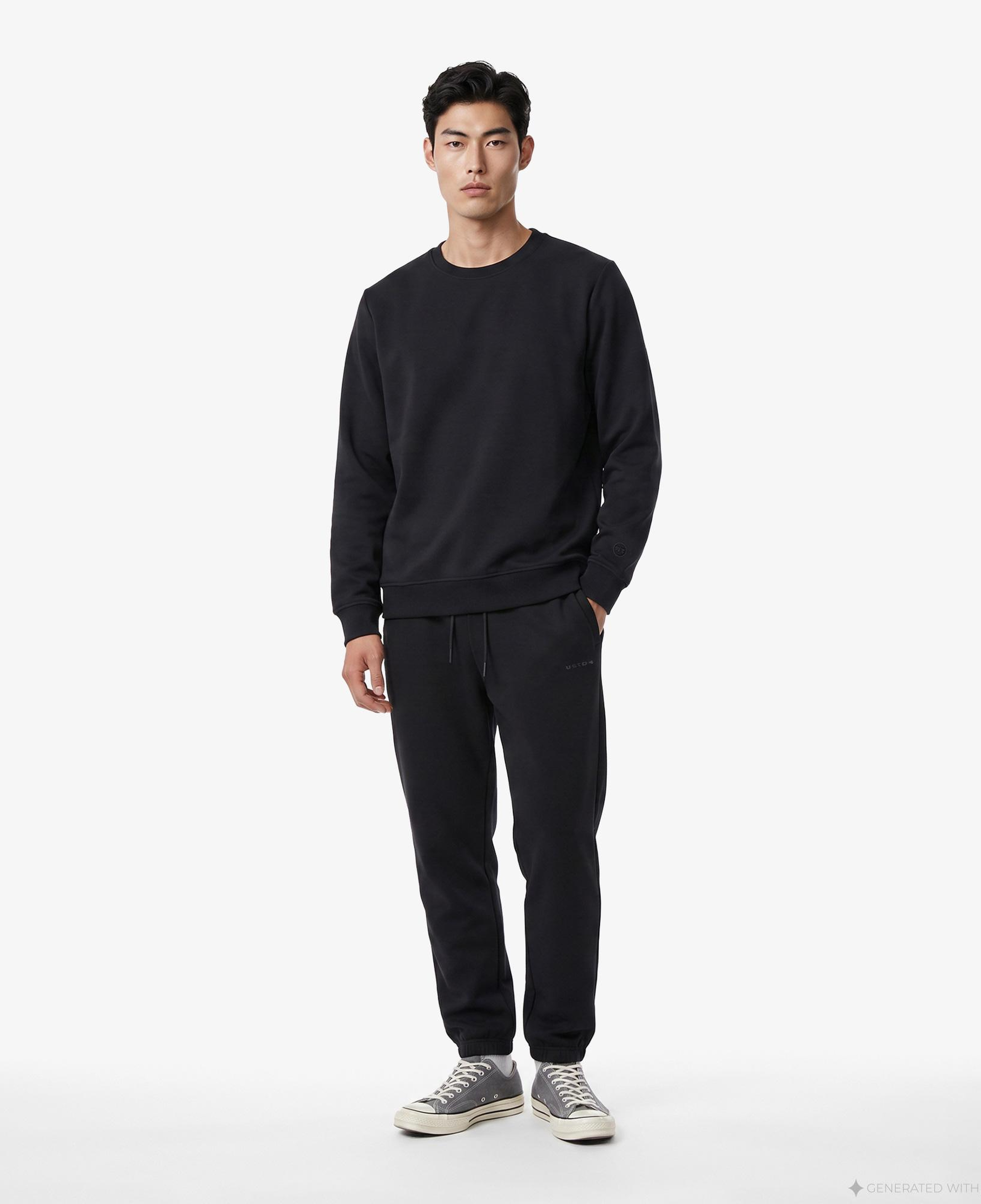UNITED4 Regular Fit Erkek Siyah Sweatshirt