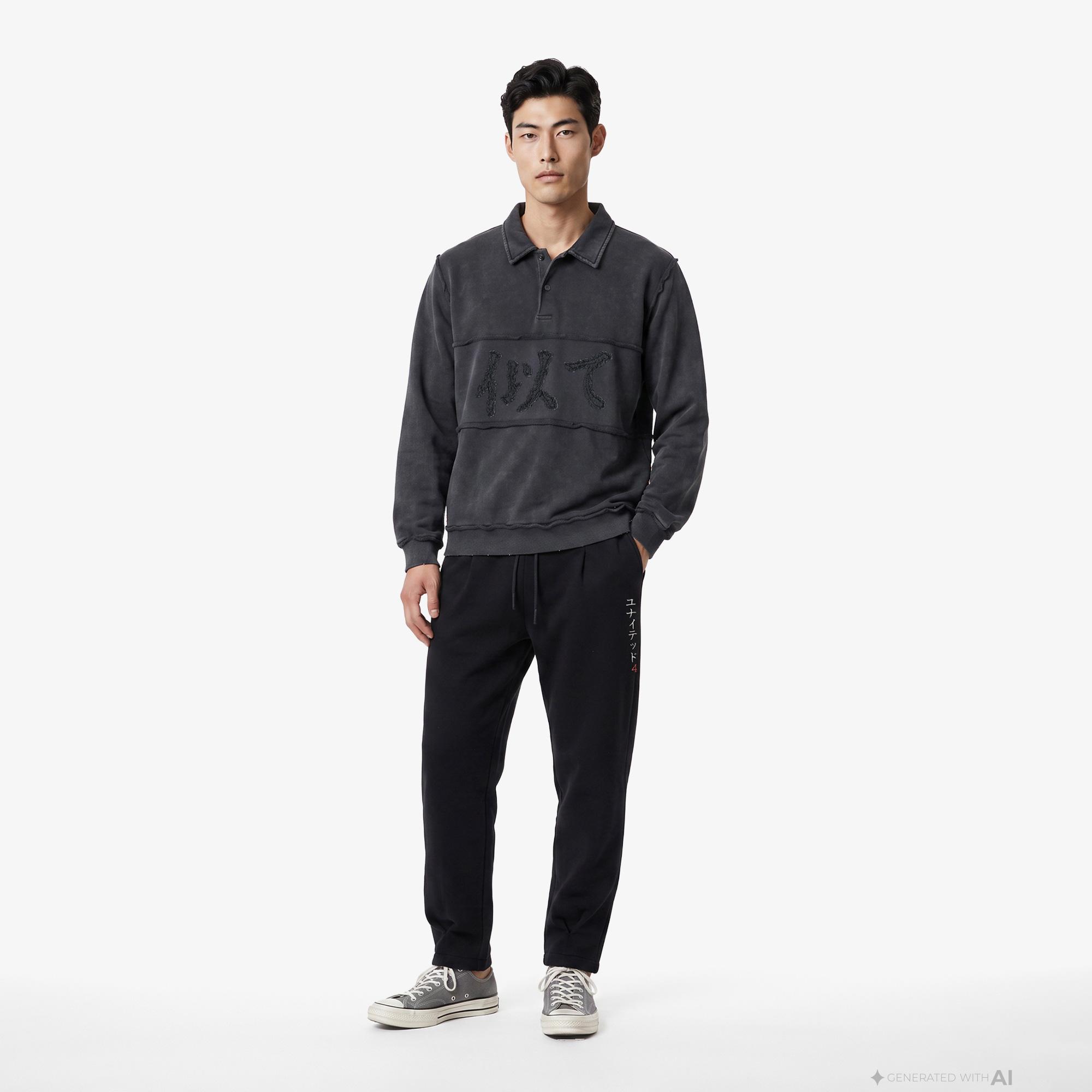 UNITED4 Regular Fit Kadın Siyah Eşofman Altı