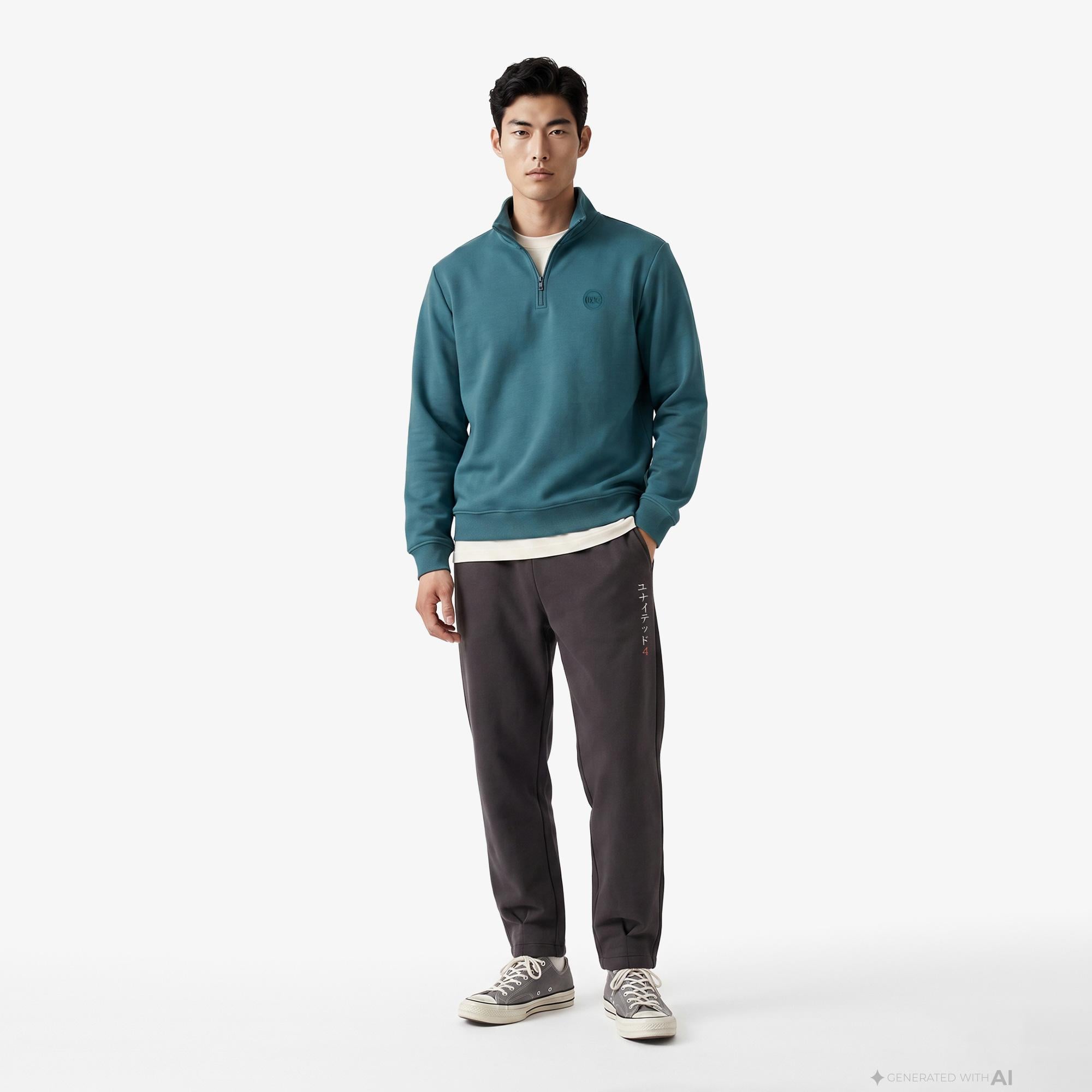 UNITED4 Regular Fit Erkek Yeşil Sweatshirt