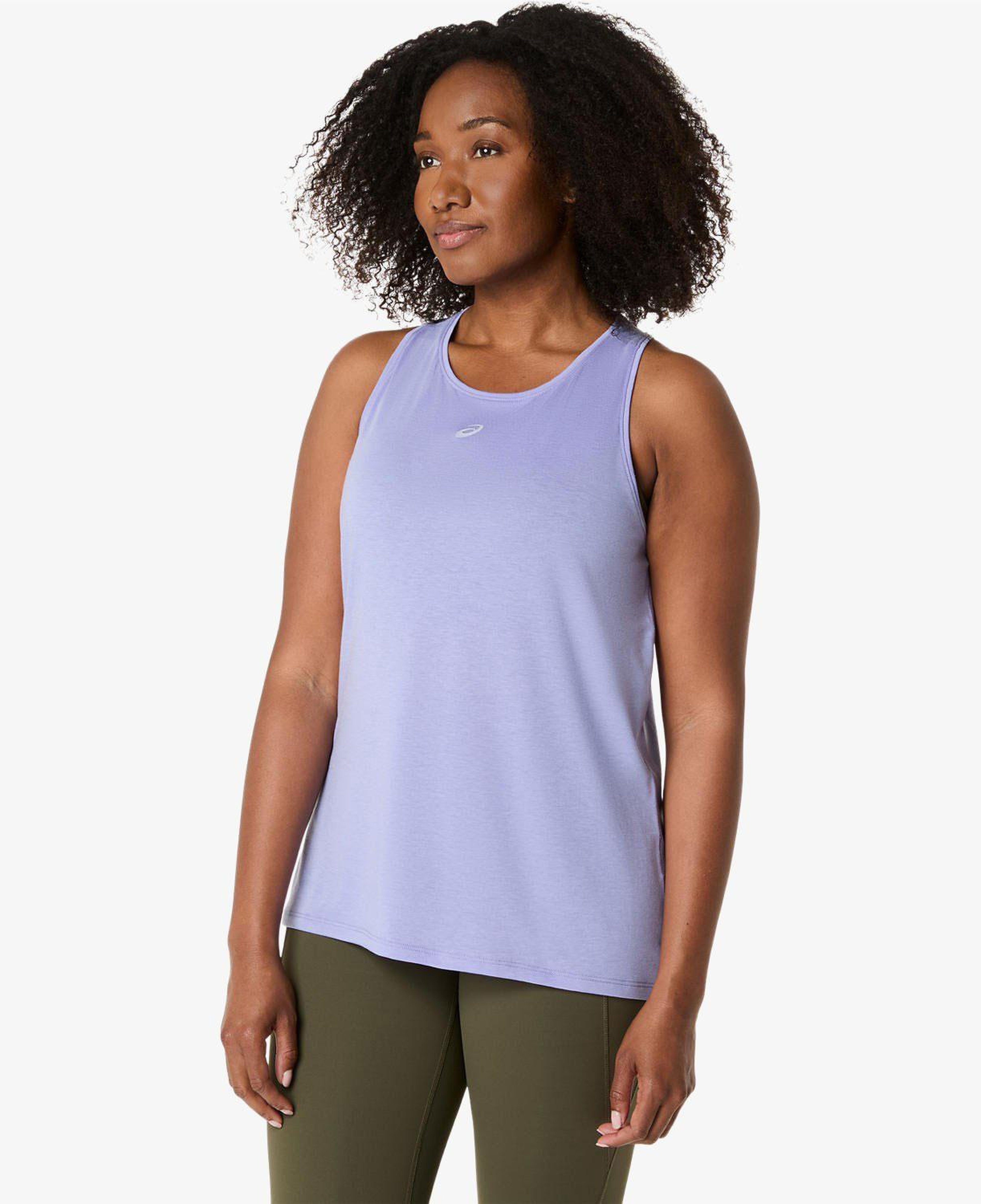 Asics Nagino Run Adjustable Tank Kadın Mor Koşu T-Shirt