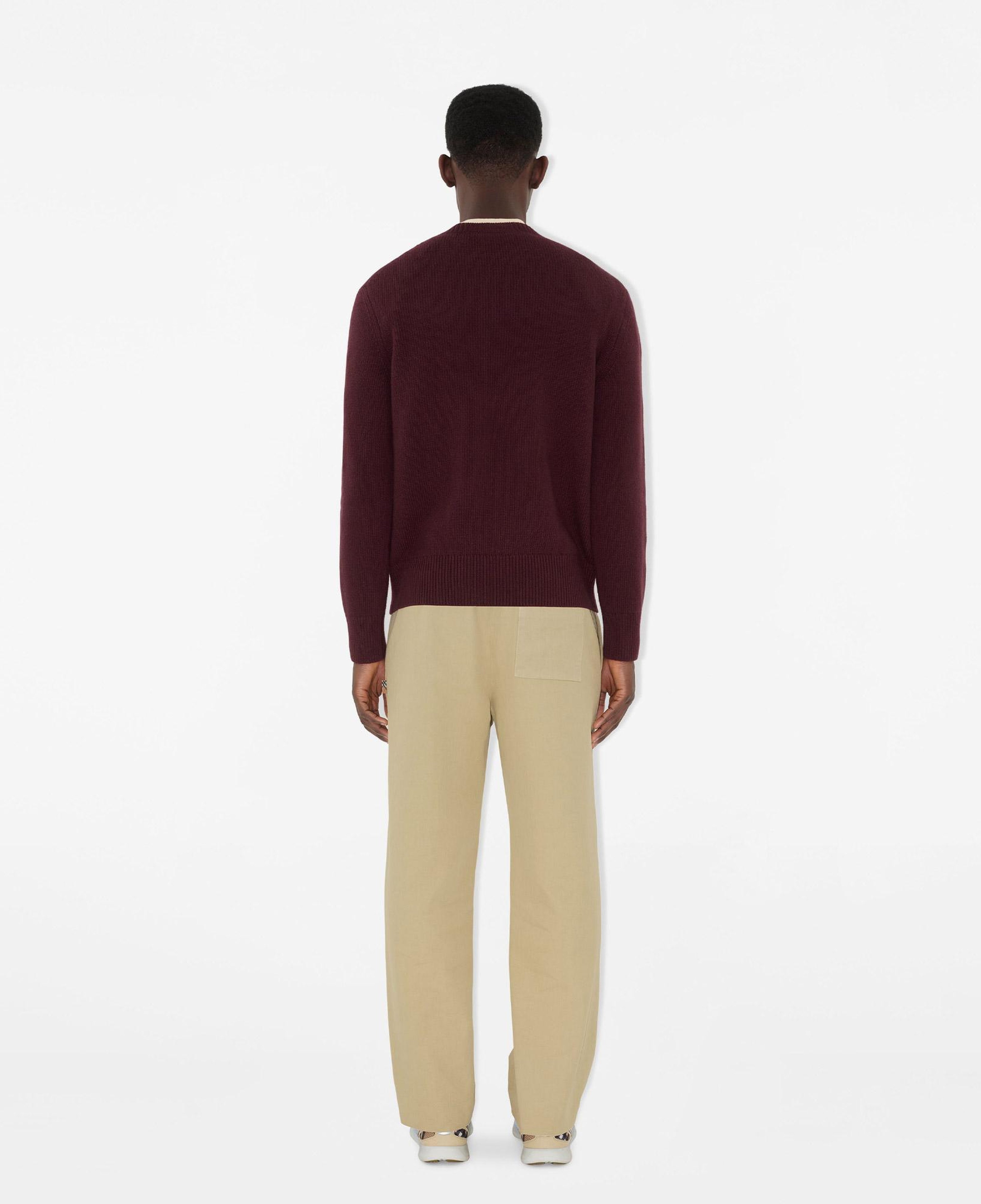 Burberry Wool Cashmere Erkek Bordo Triko