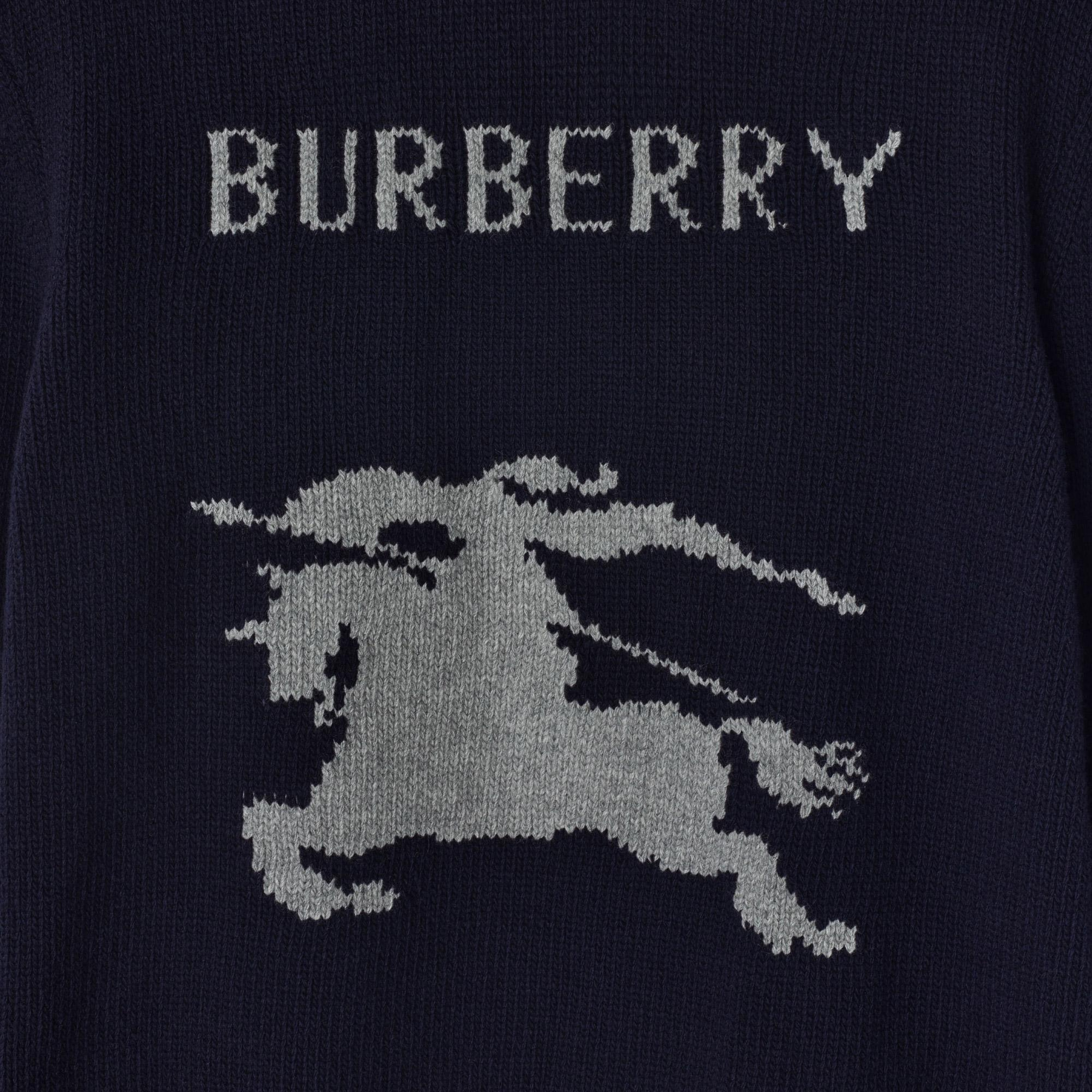 Burberry Wool Cashmere Erkek Lacivert Triko