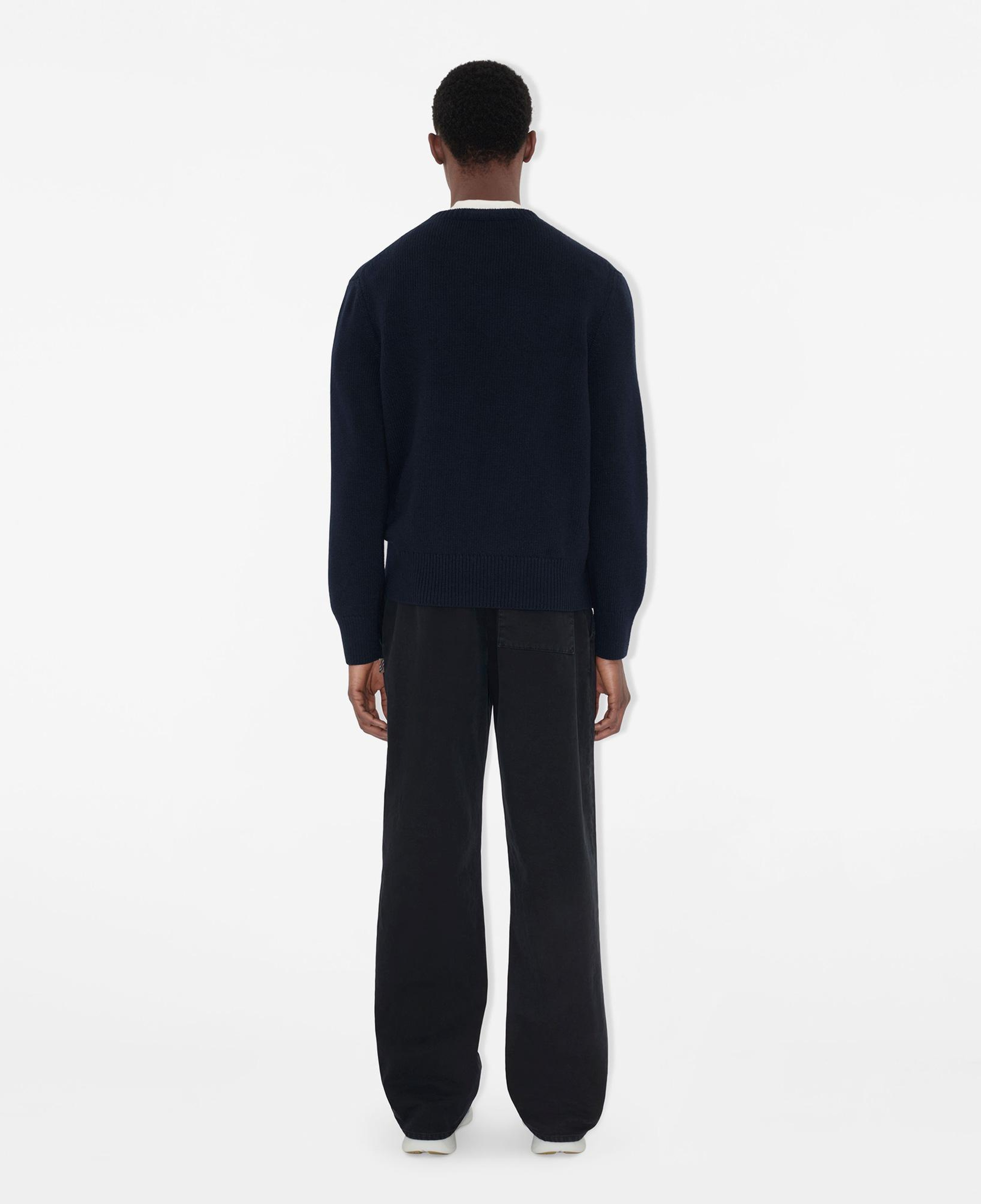 Burberry Wool Cashmere Erkek Lacivert Triko