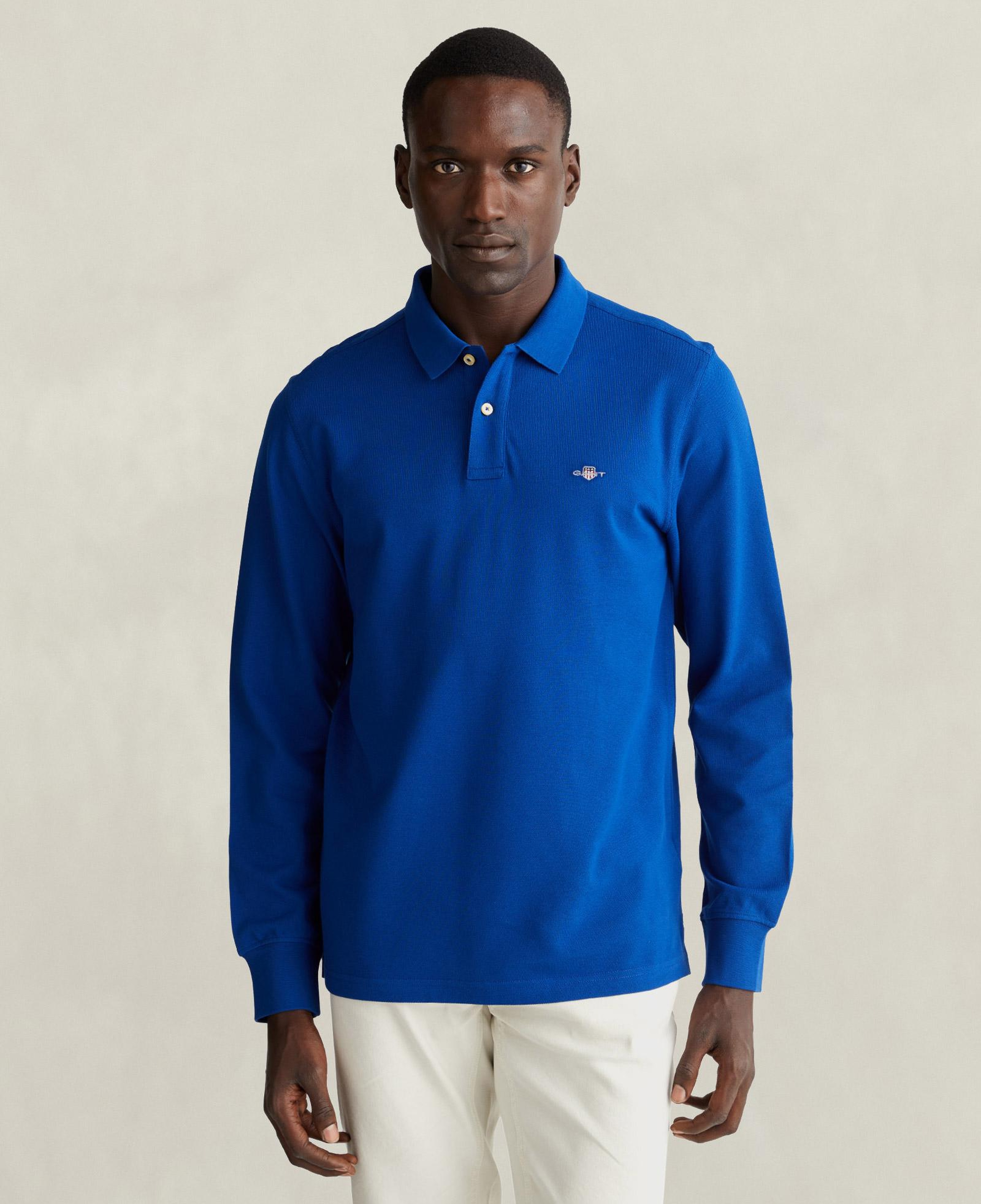 GANT Erkek Mavi Regular Fit Polo Yaka T-Shirt