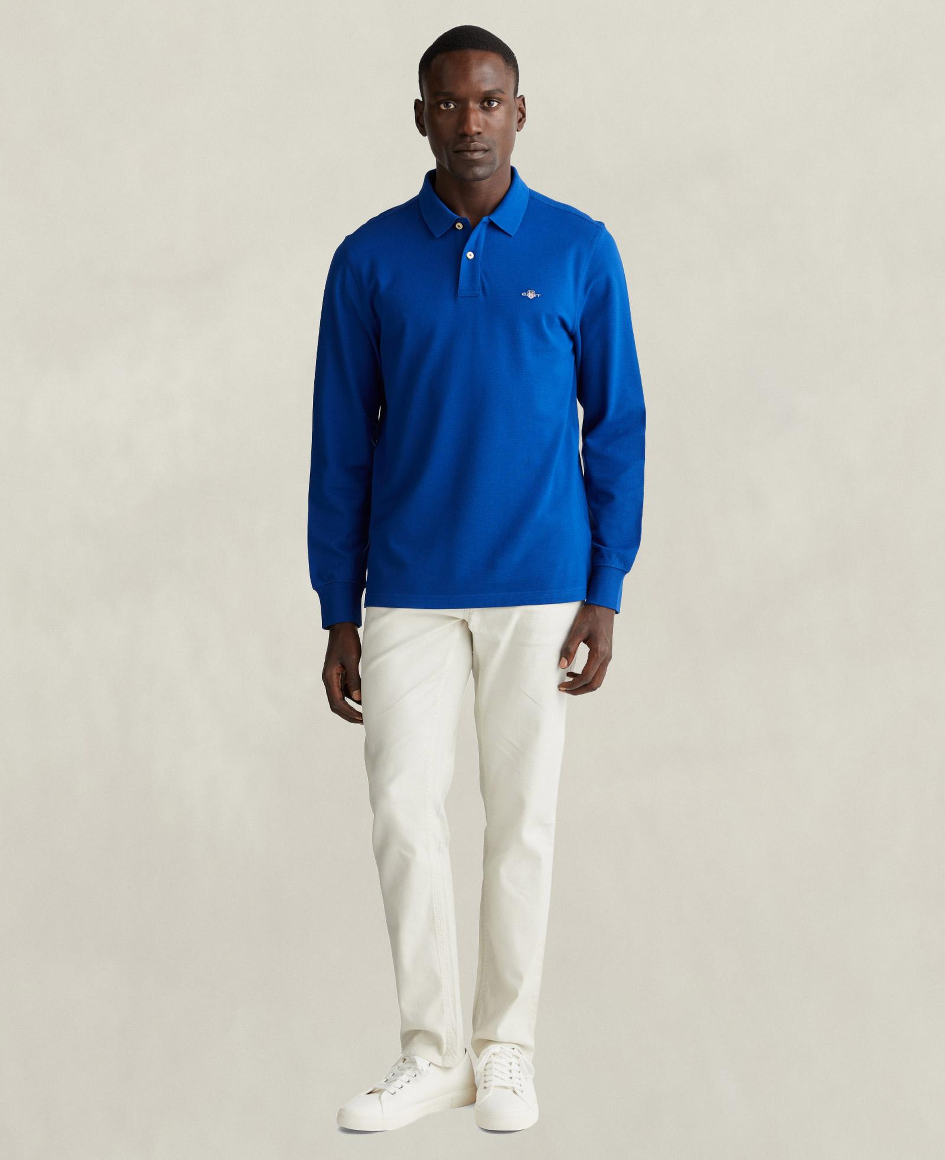 GANT Erkek Mavi Regular Fit Polo Yaka T-Shirt