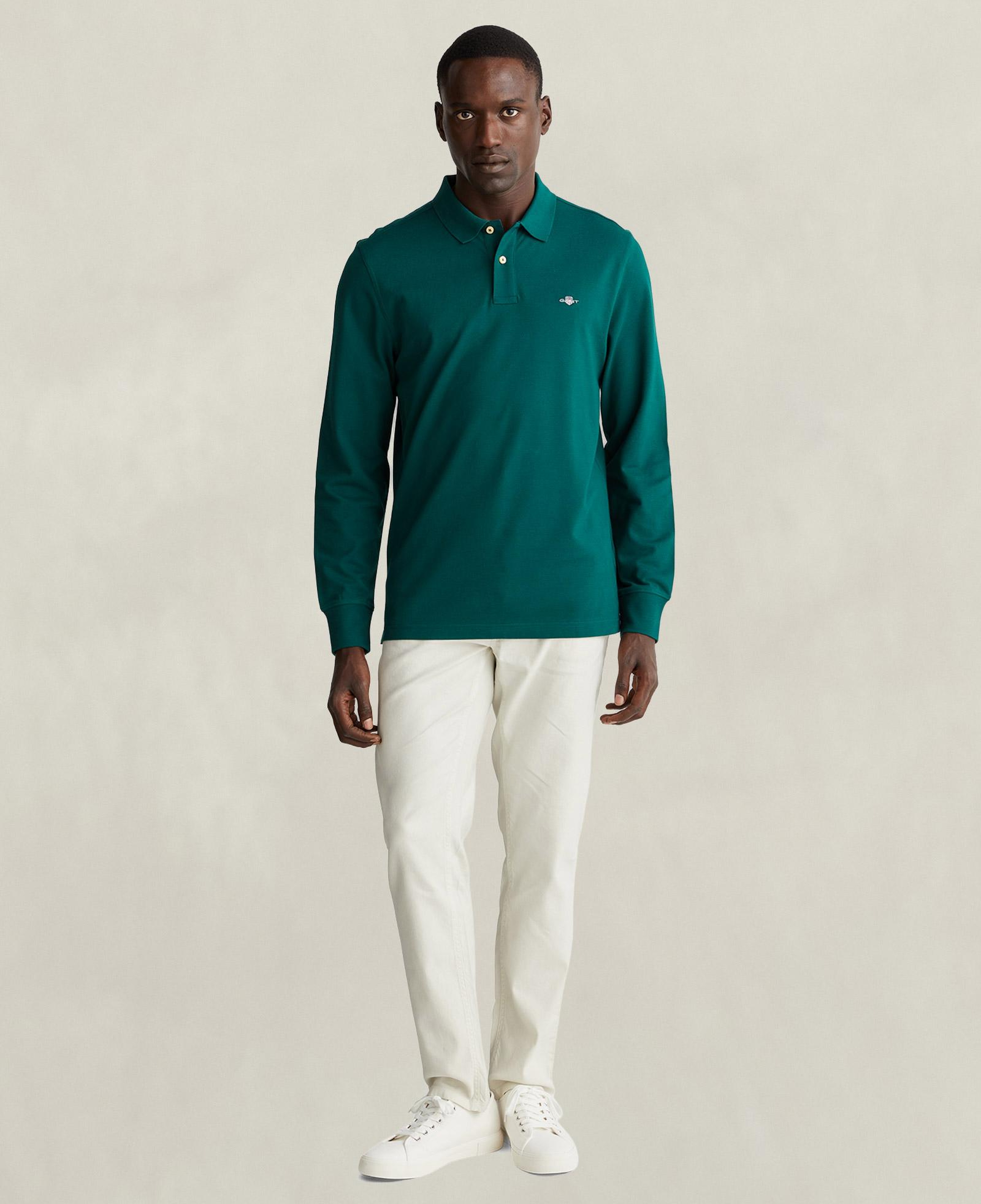 GANT Erkek Yeşil Regular Fit Polo Yaka T-Shirt