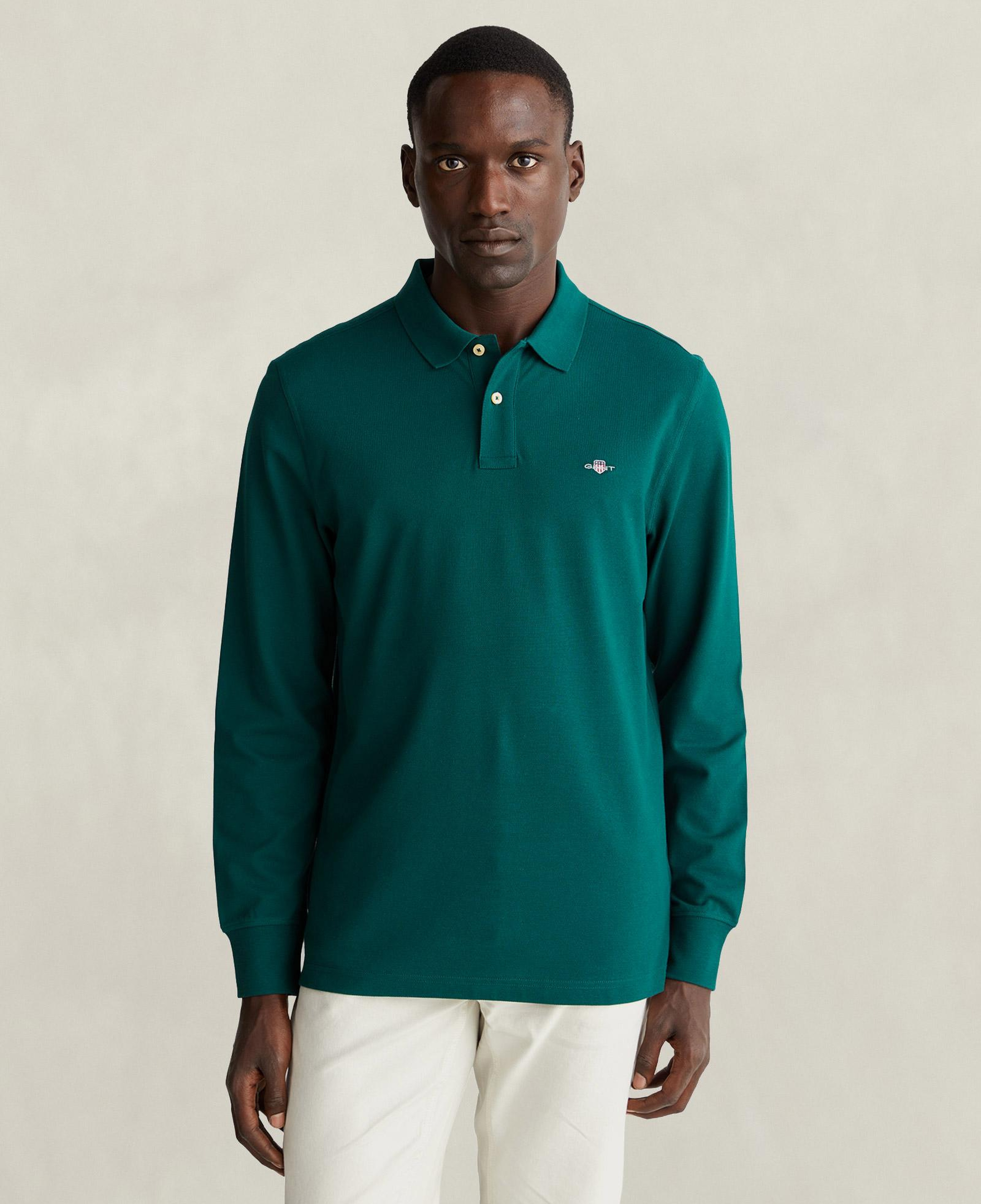 GANT Erkek Yeşil Regular Fit Polo Yaka T-Shirt