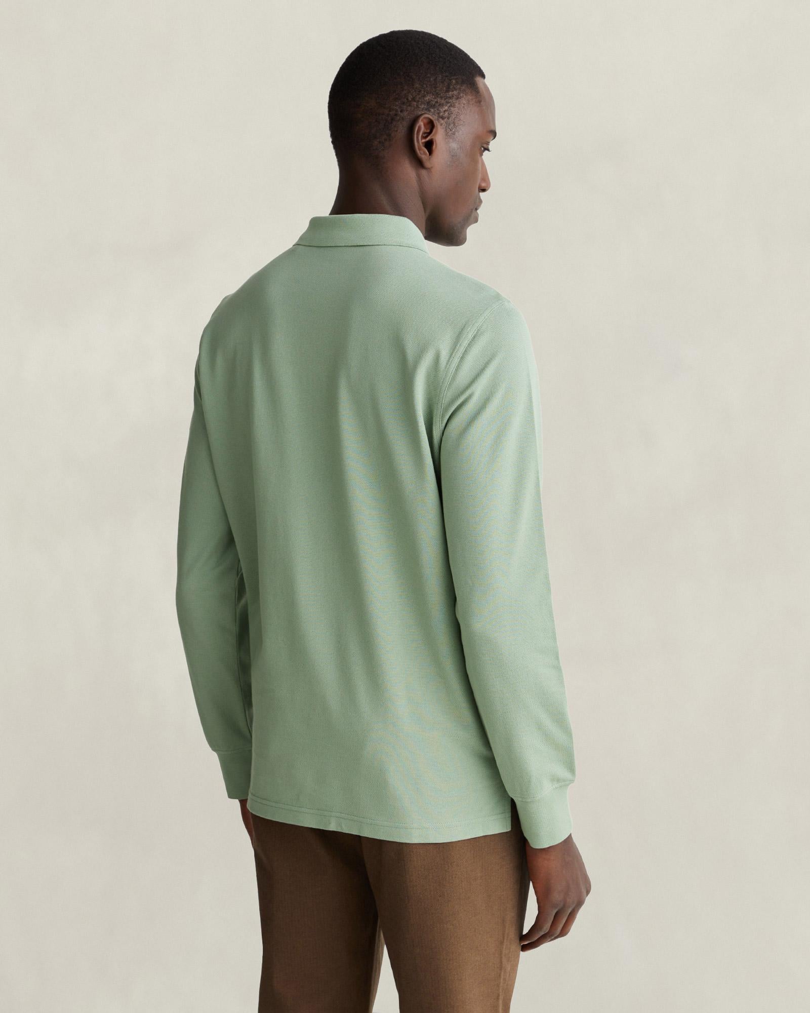 GANT Erkek Yeşil Regular Fit Polo Yaka T-Shirt
