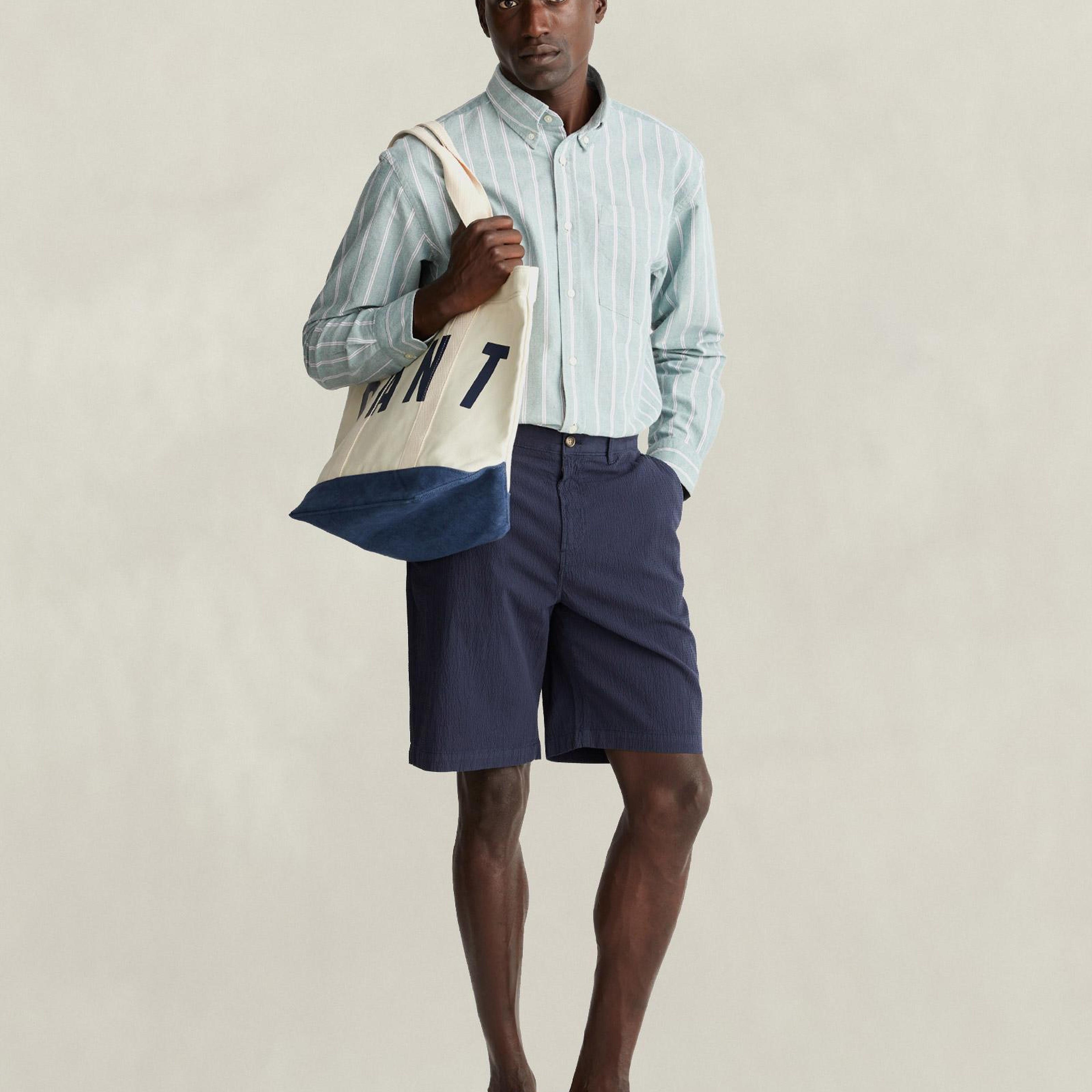 GANT Erkek Yeşil Relaxed Fit %100 Pamuk Gömlek