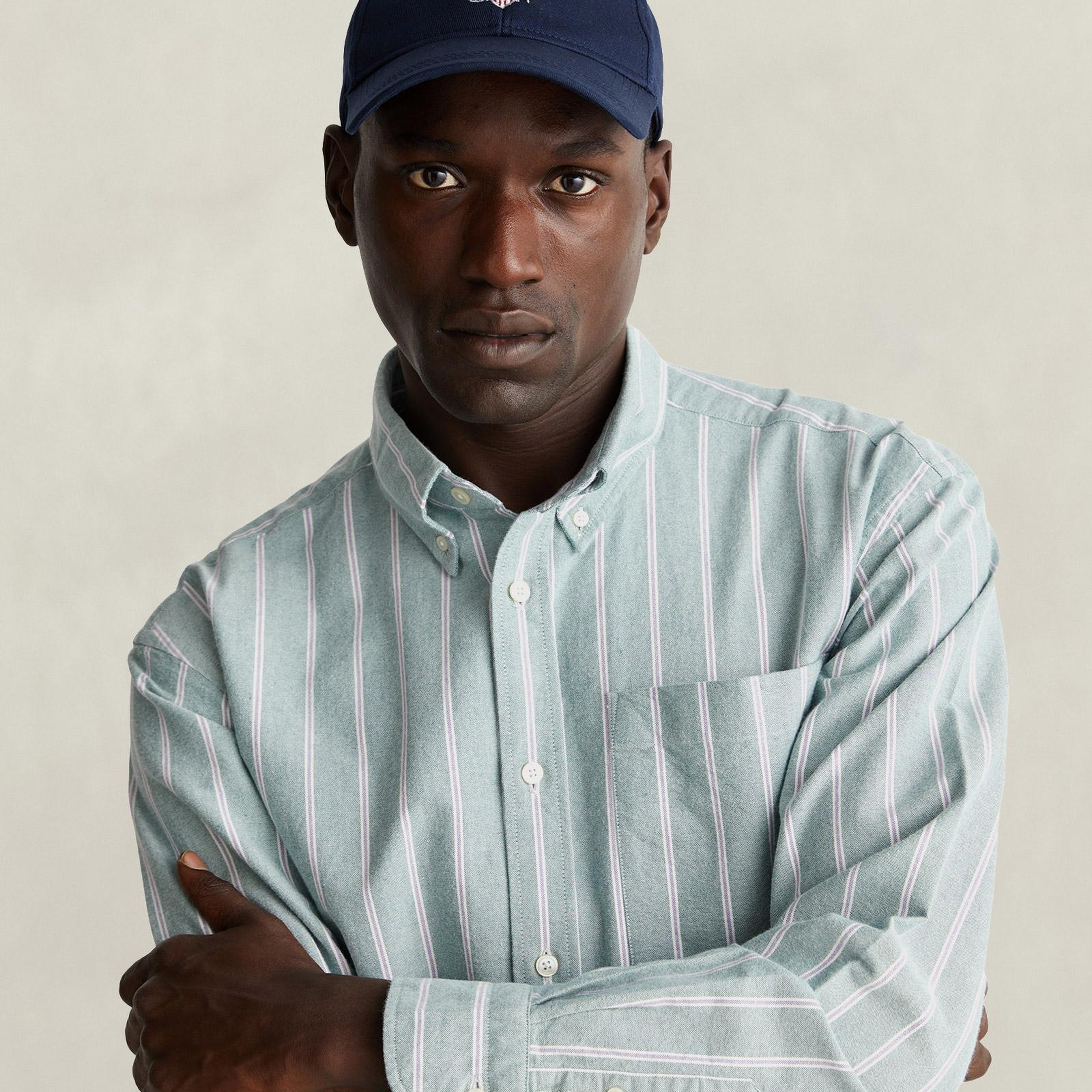 GANT Erkek Yeşil Relaxed Fit %100 Pamuk Gömlek