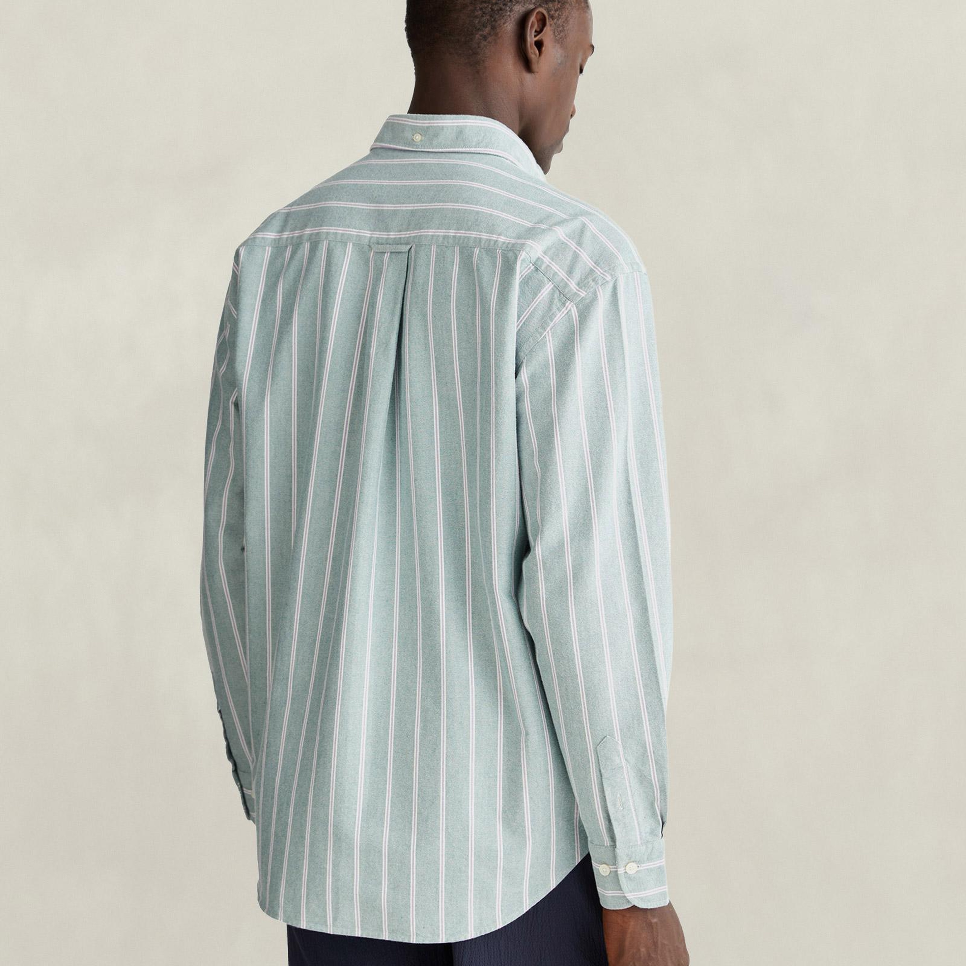 GANT Erkek Yeşil Relaxed Fit %100 Pamuk Gömlek