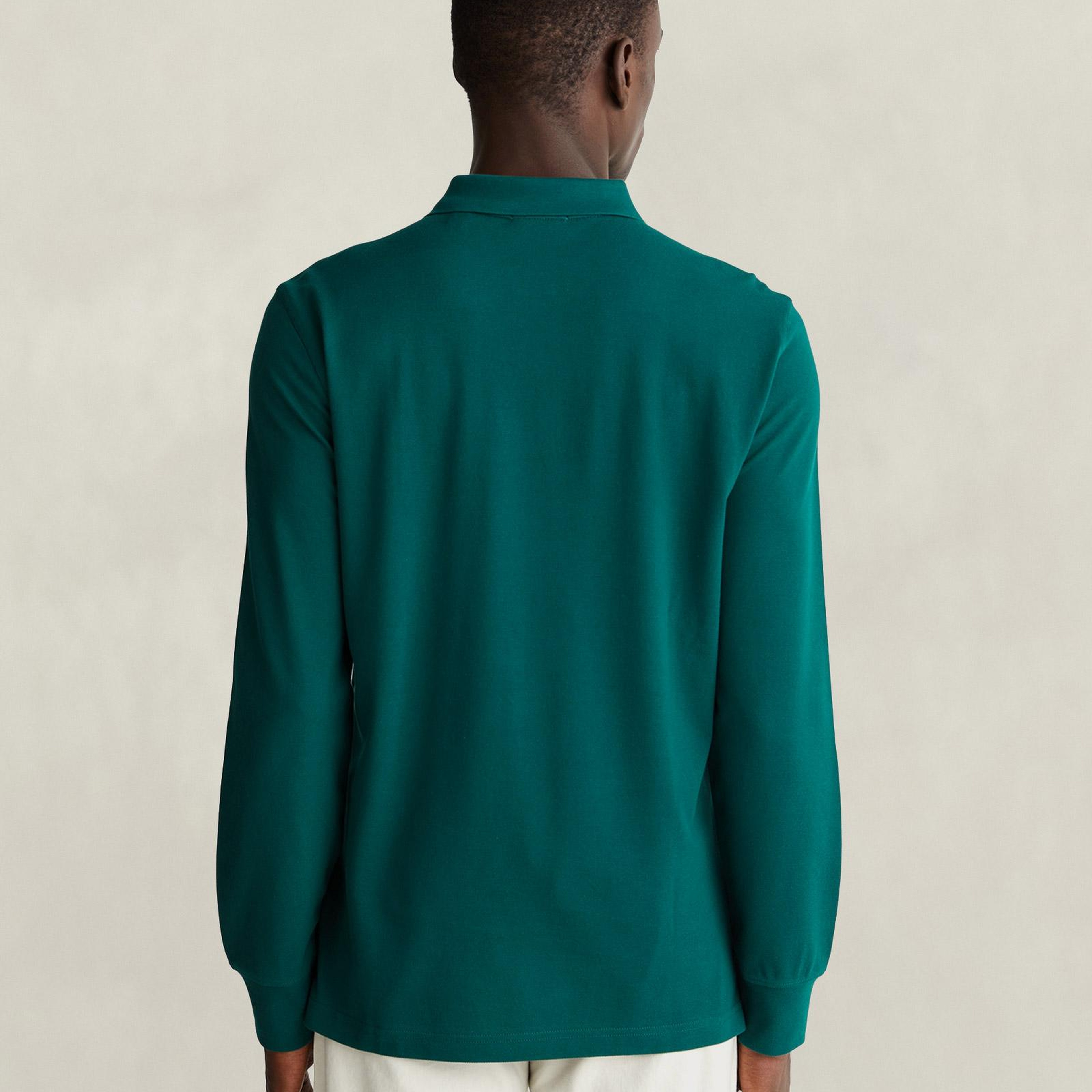 GANT Erkek Yeşil Regular Fit Polo Yaka T-Shirt