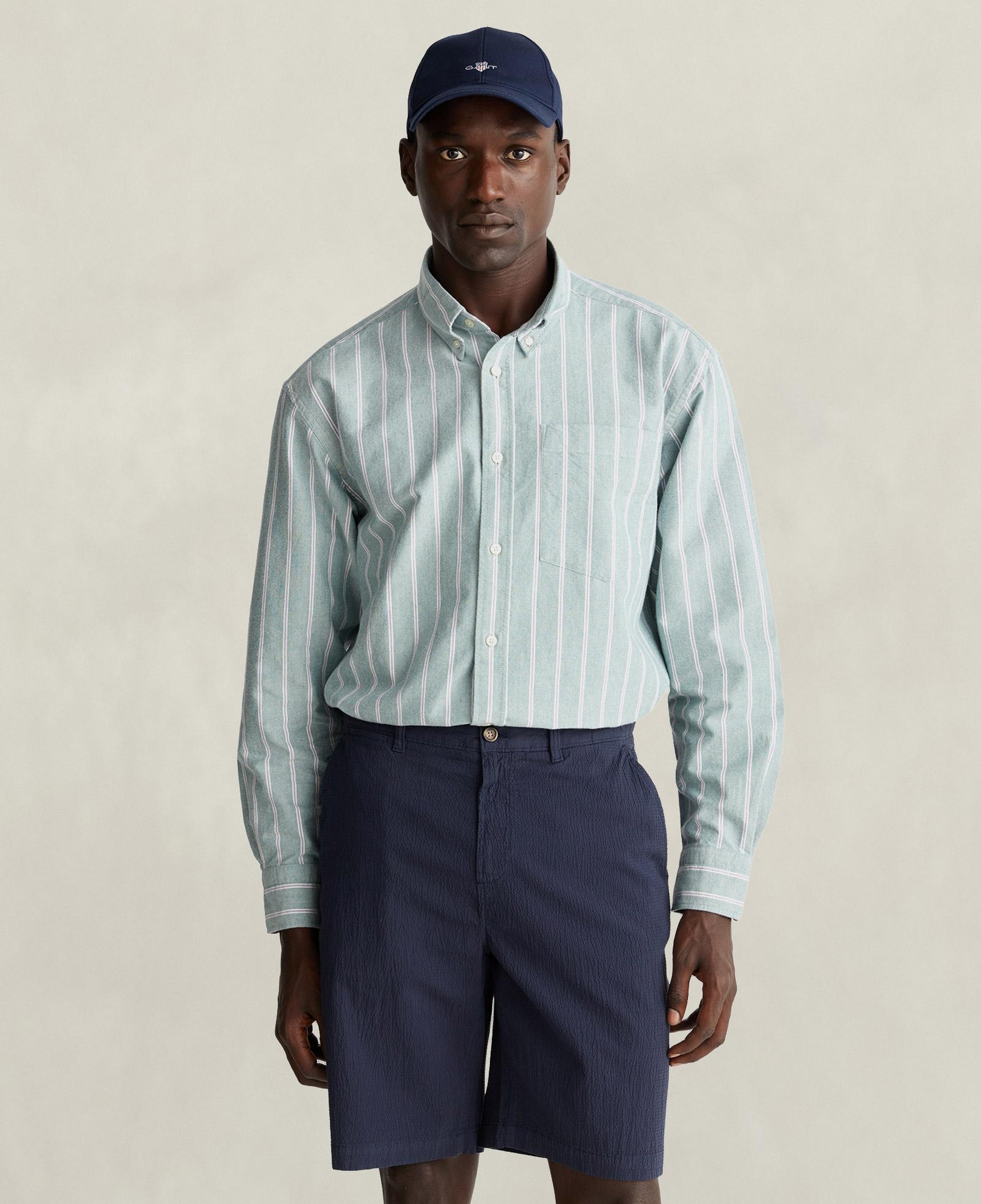 GANT Erkek Yeşil Relaxed Fit %100 Pamuk Gömlek