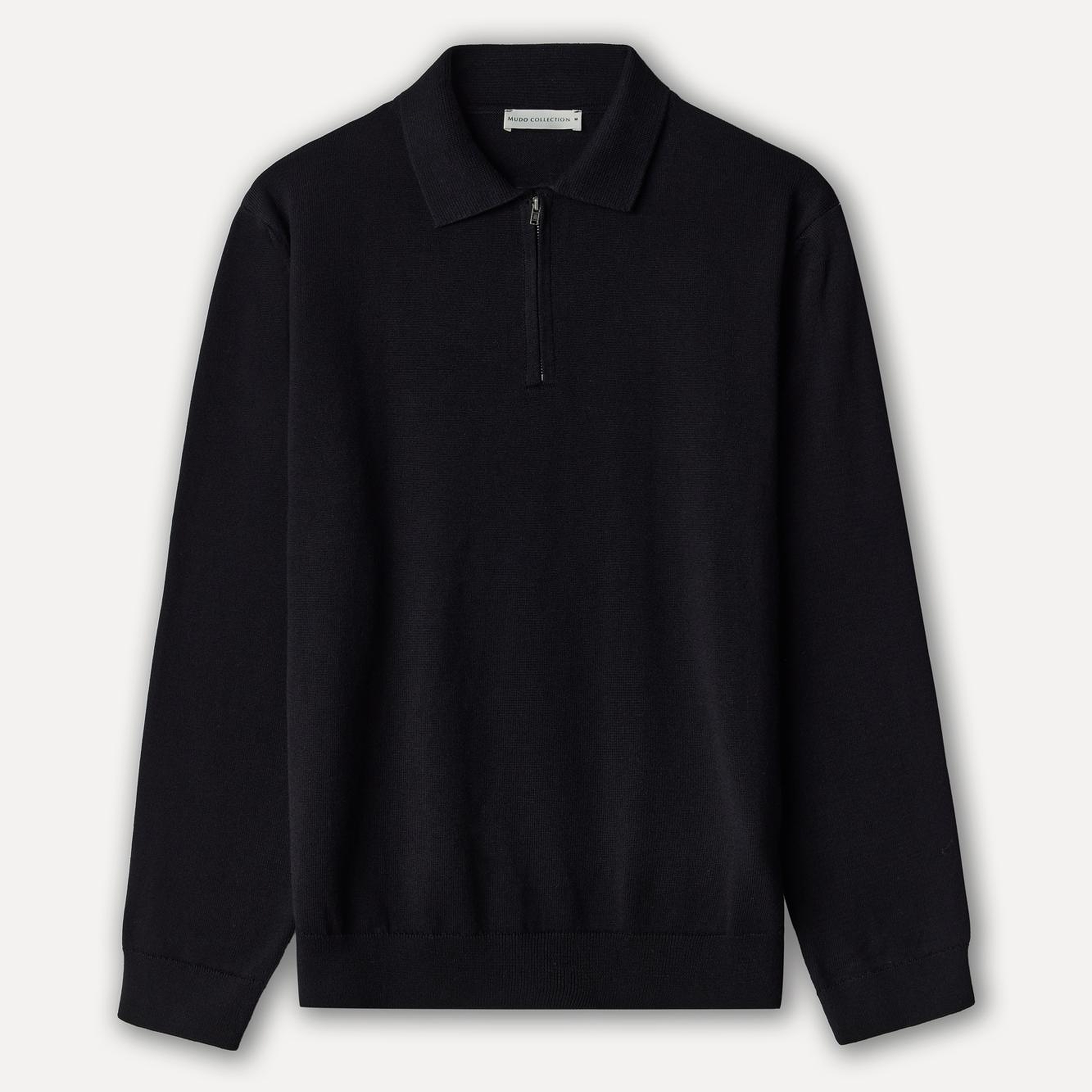 Erkek Siyah Polo Yaka Kazak