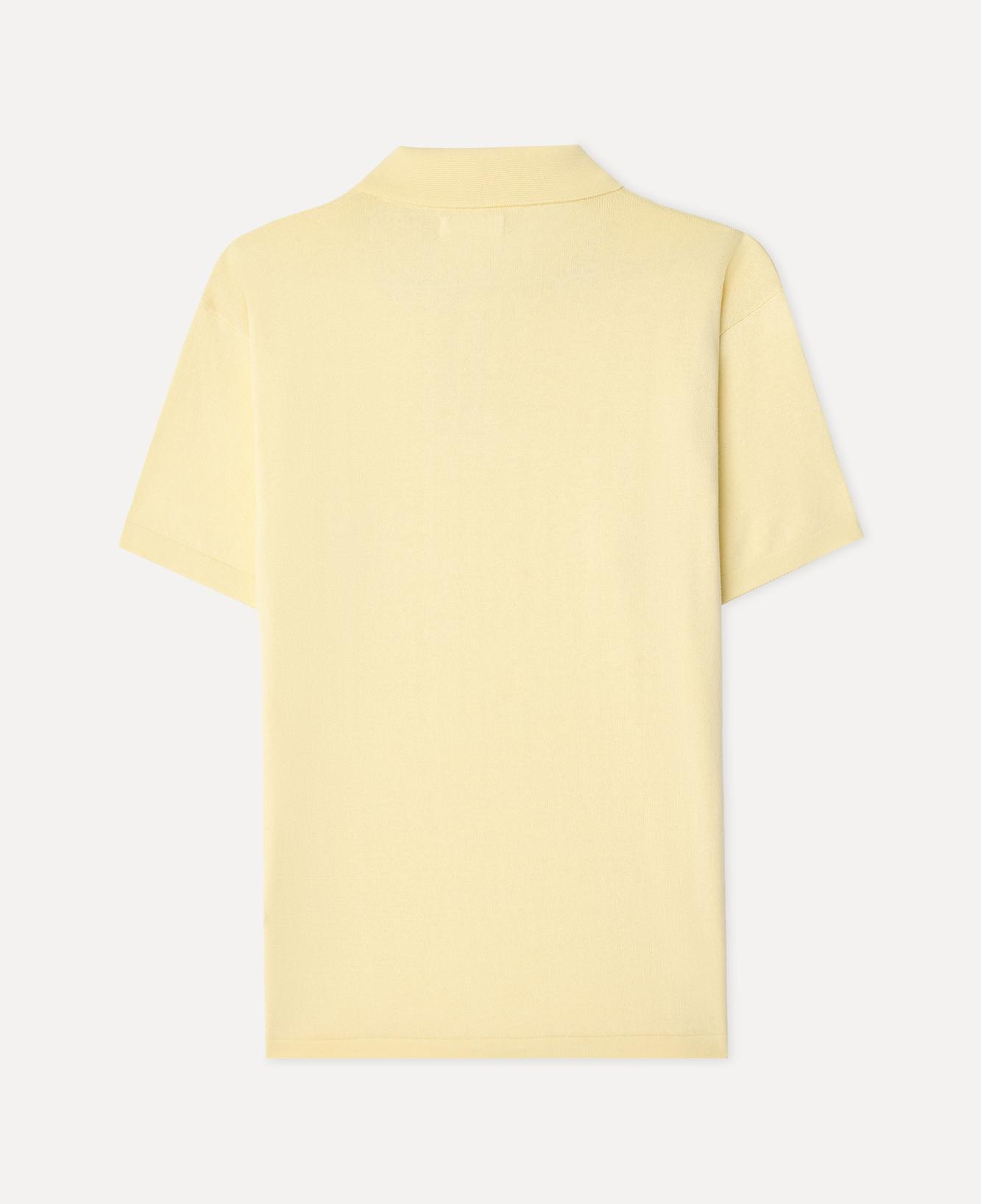 Erkek Sarı Comfort Fit Polo Yaka Kısa Kollu Triko Kazak