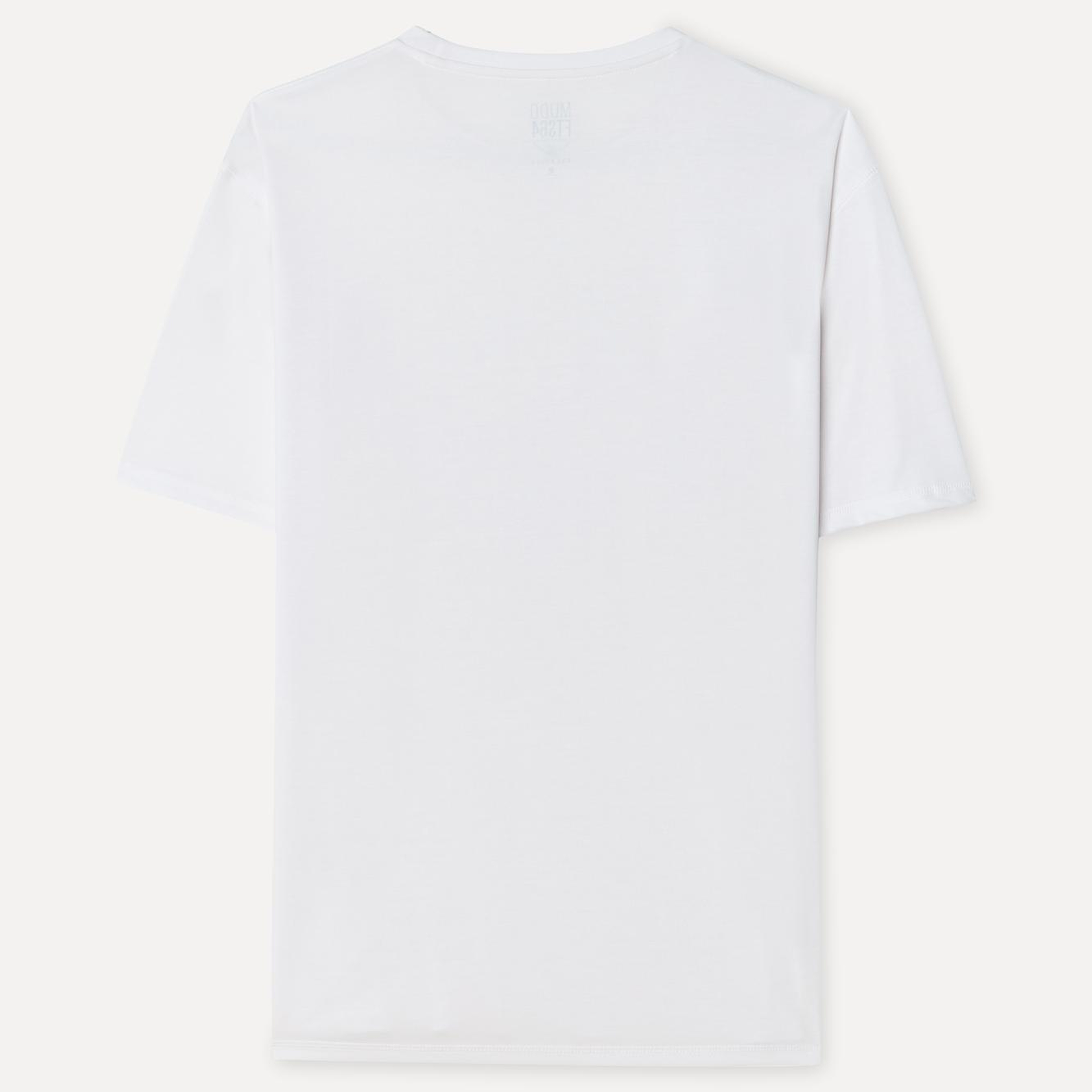 Erkek Beyaz Comfort Fit Bisiklet Yaka T-Shirt