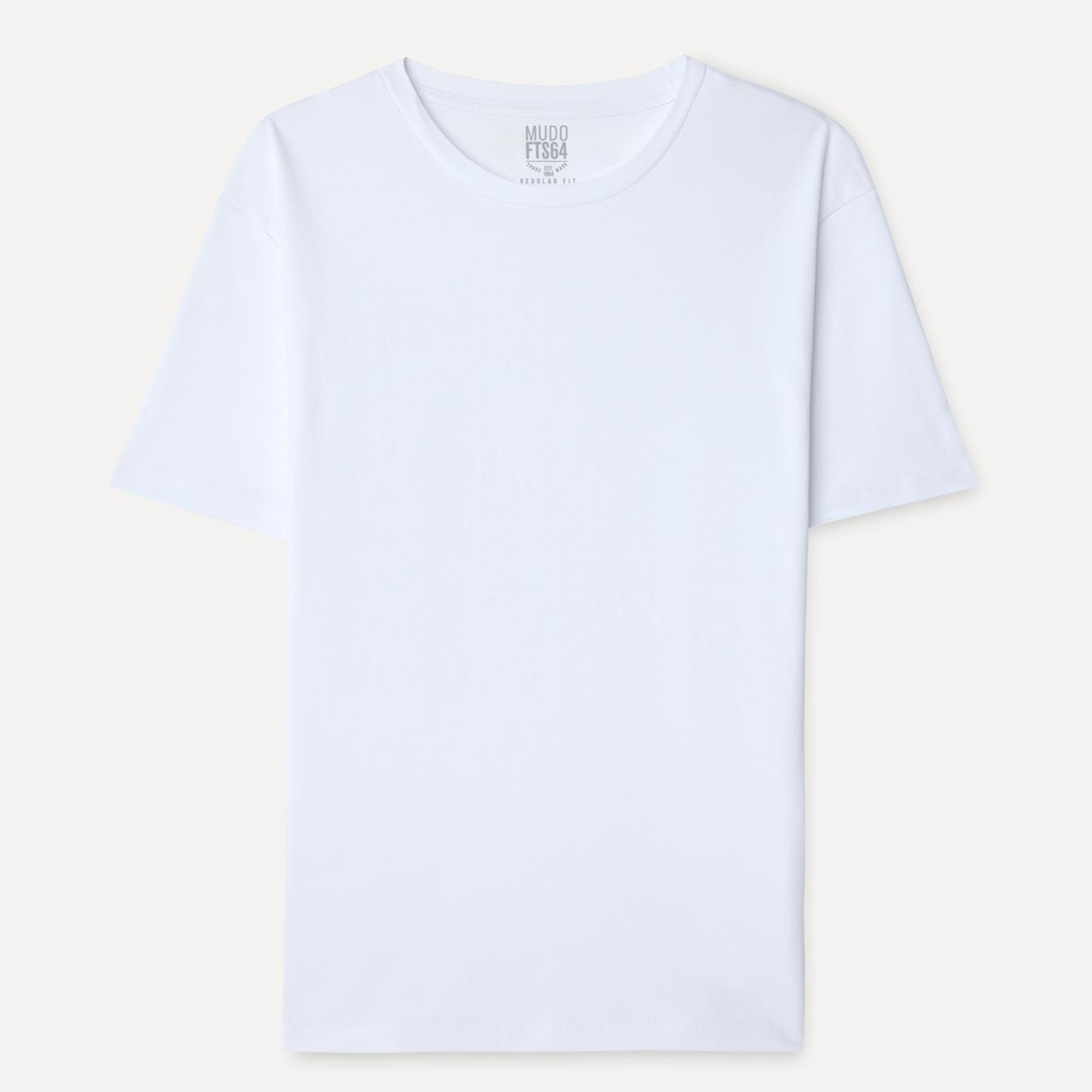 Erkek Beyaz Bisiklet Yaka T-Shirt