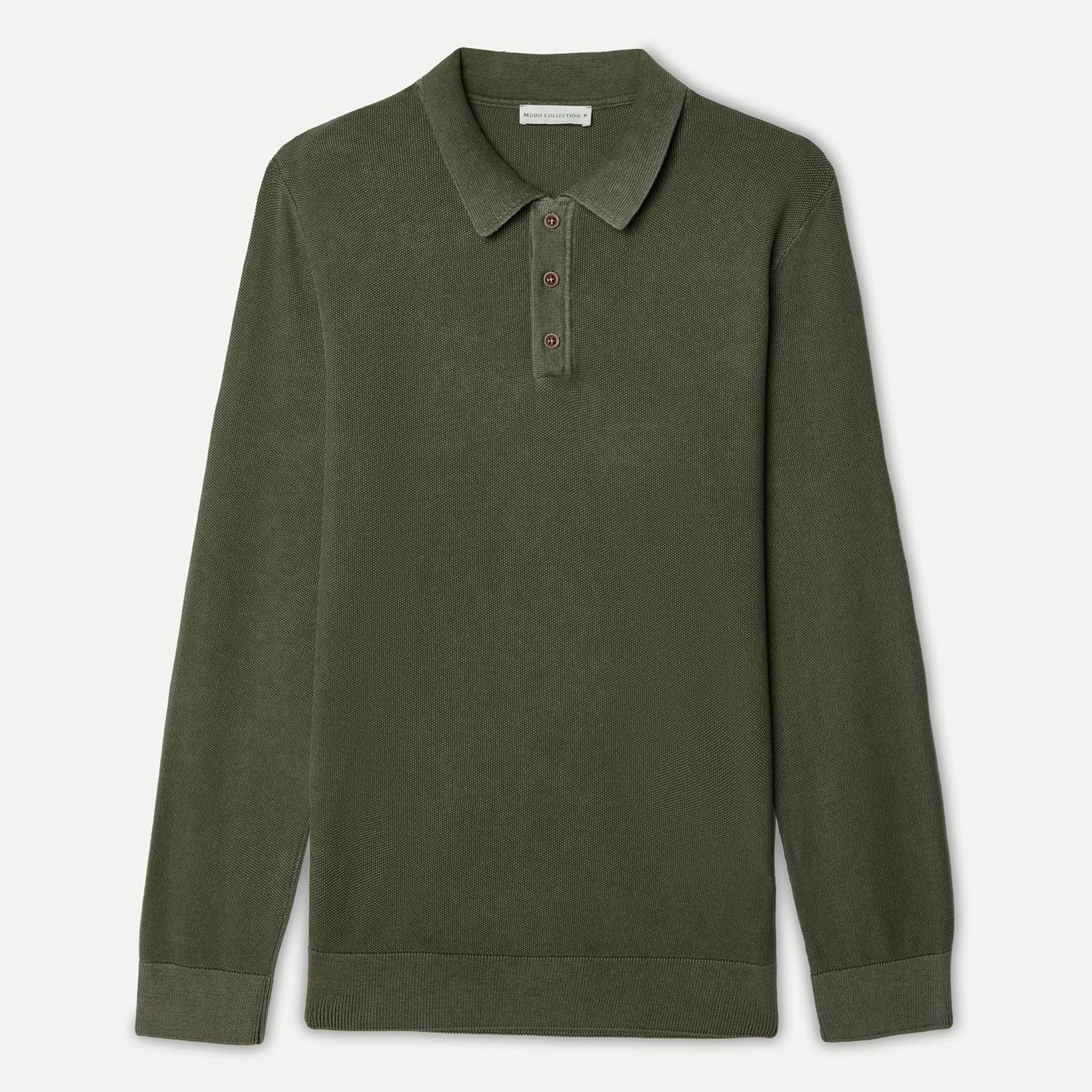 Erkek Haki Polo Yaka Kazak