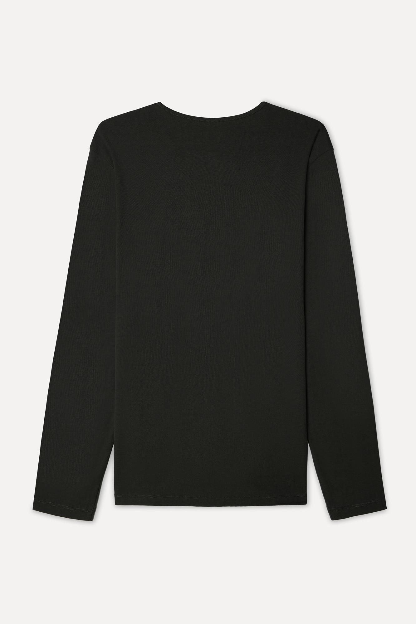 Erkek Antrasit Bisiklet Yaka Uzun Kollu T-Shirt