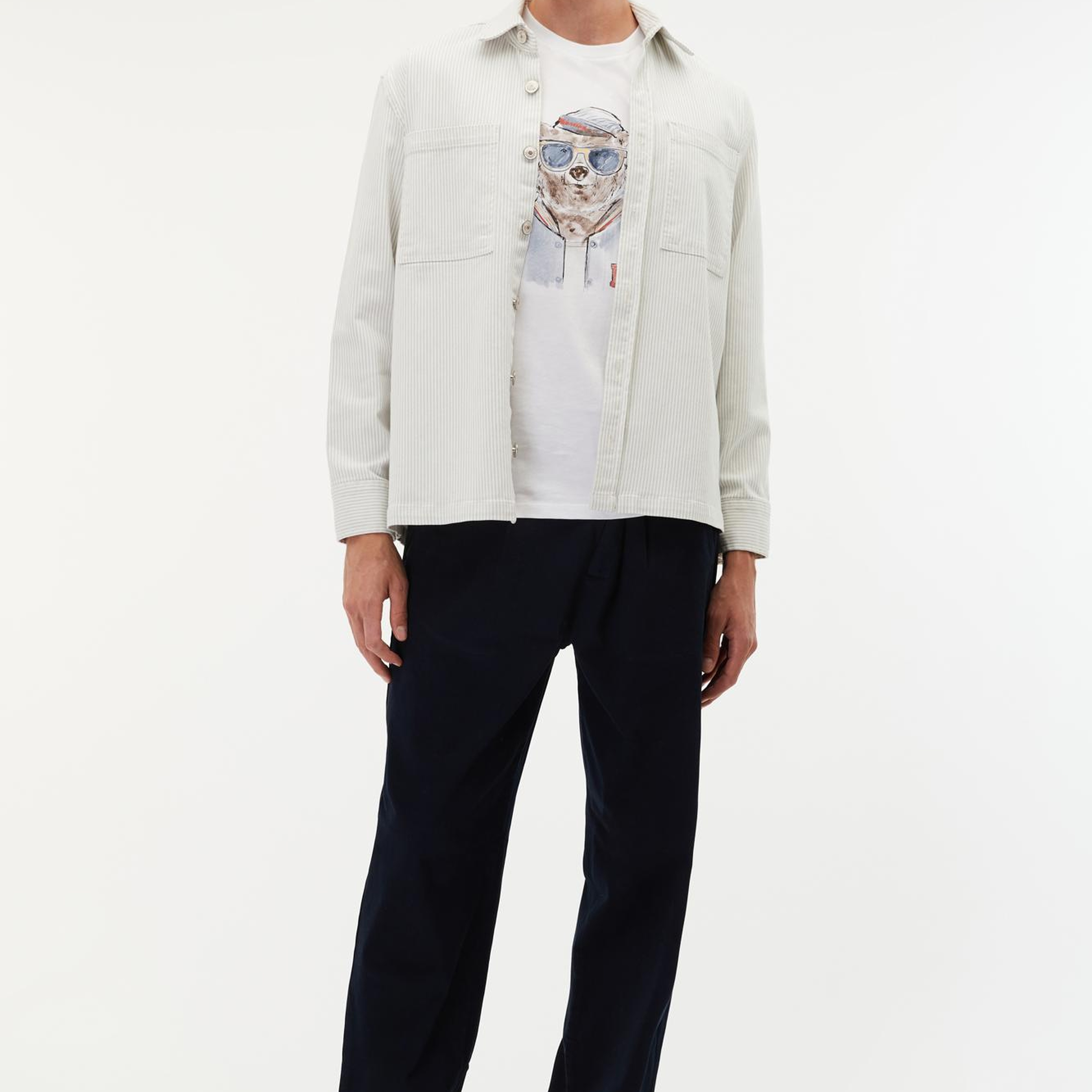 ÇİZGİLİ OVERSIZE CEKET