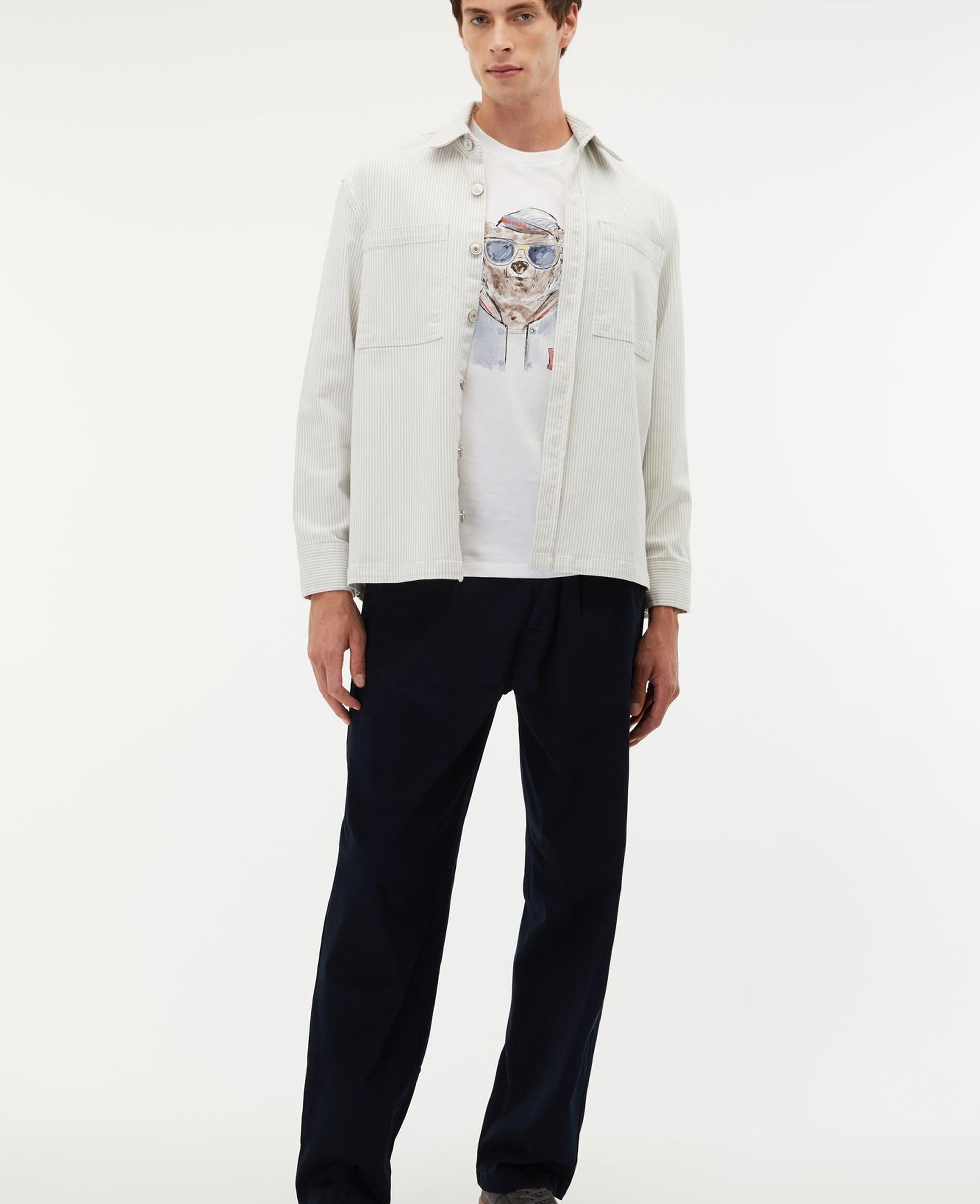 ÇİZGİLİ OVERSIZE CEKET