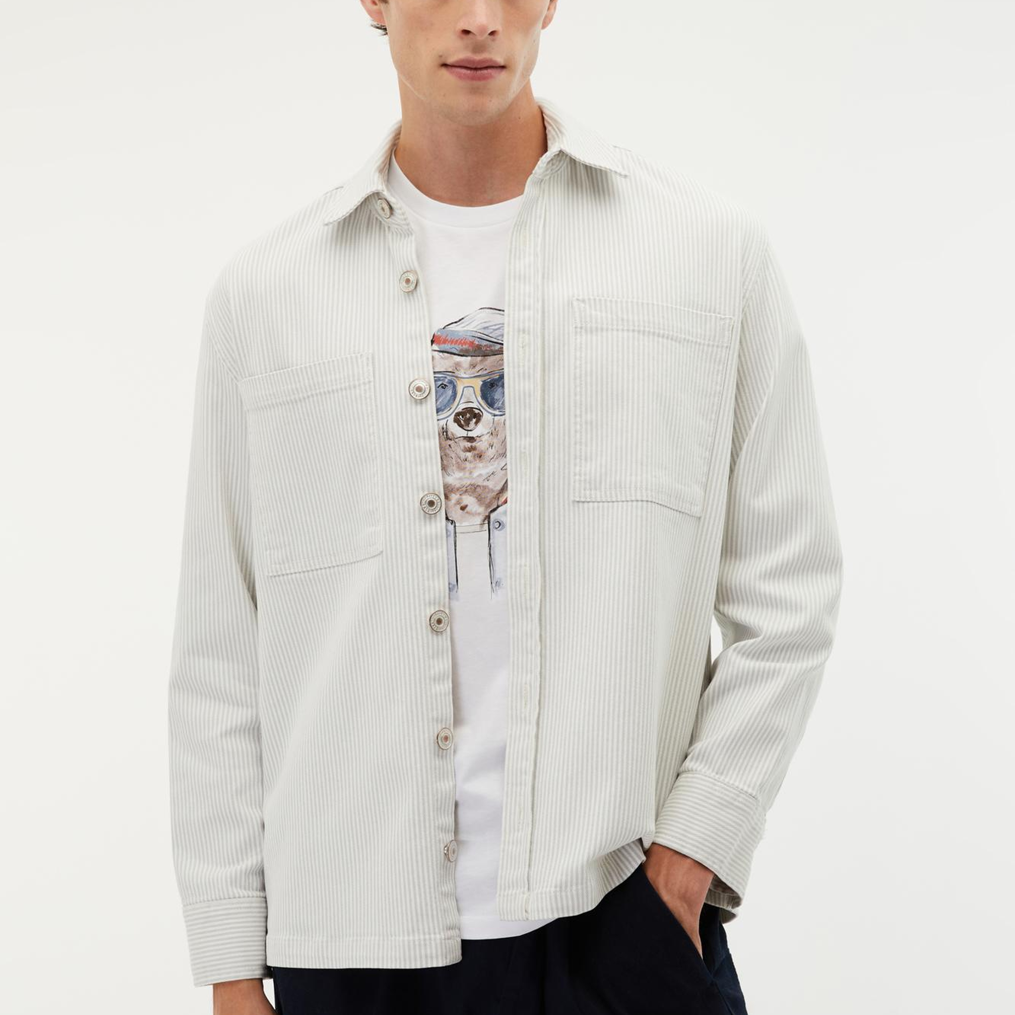ÇİZGİLİ OVERSIZE CEKET