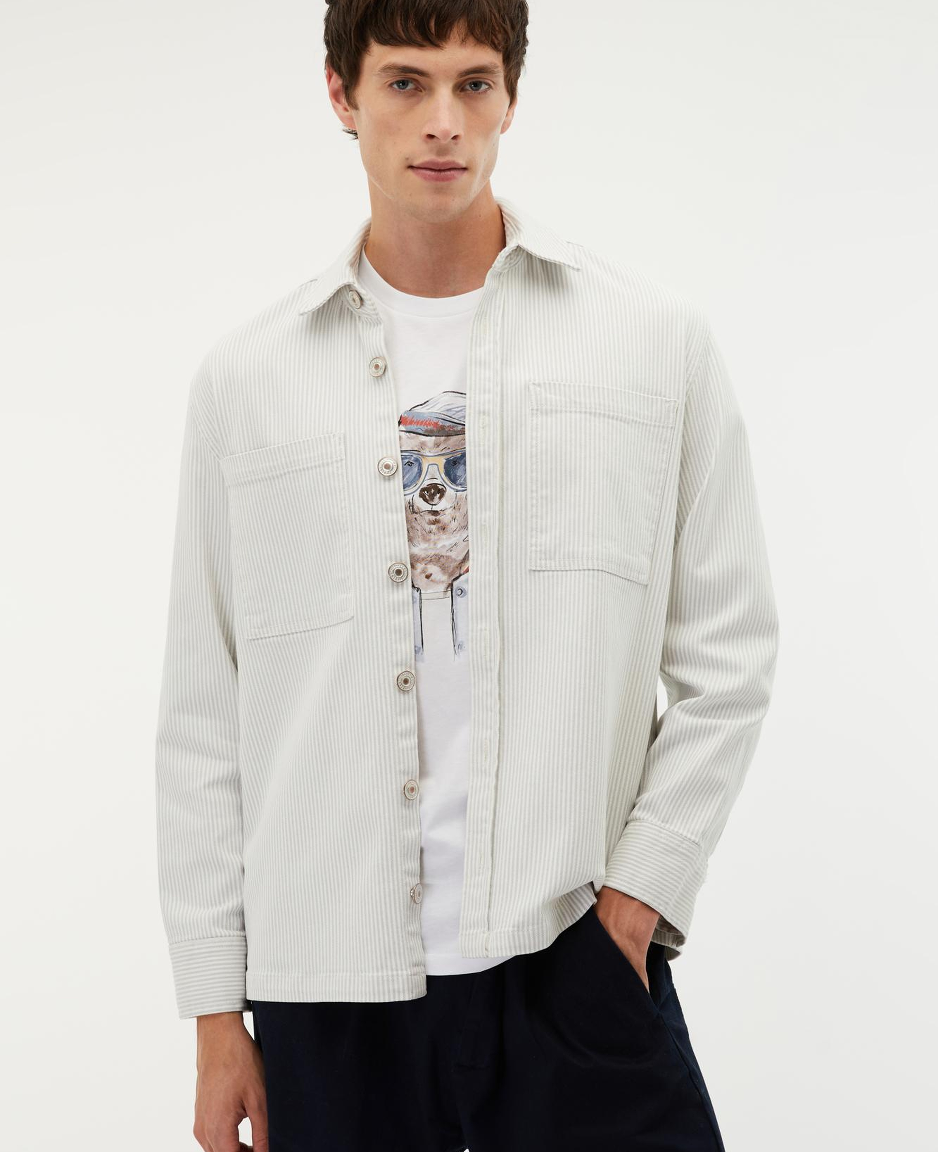 ÇİZGİLİ OVERSIZE CEKET