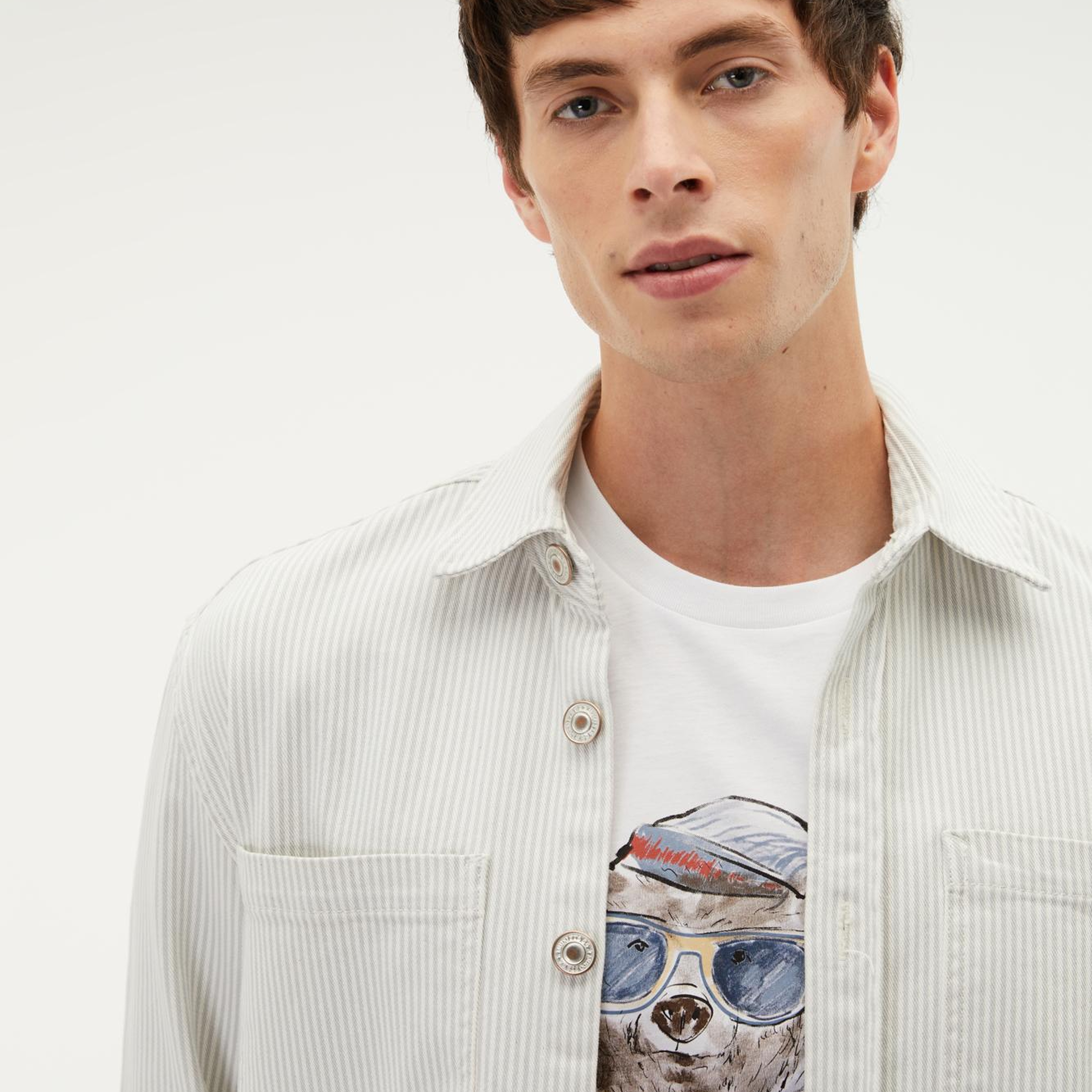 ÇİZGİLİ OVERSIZE CEKET