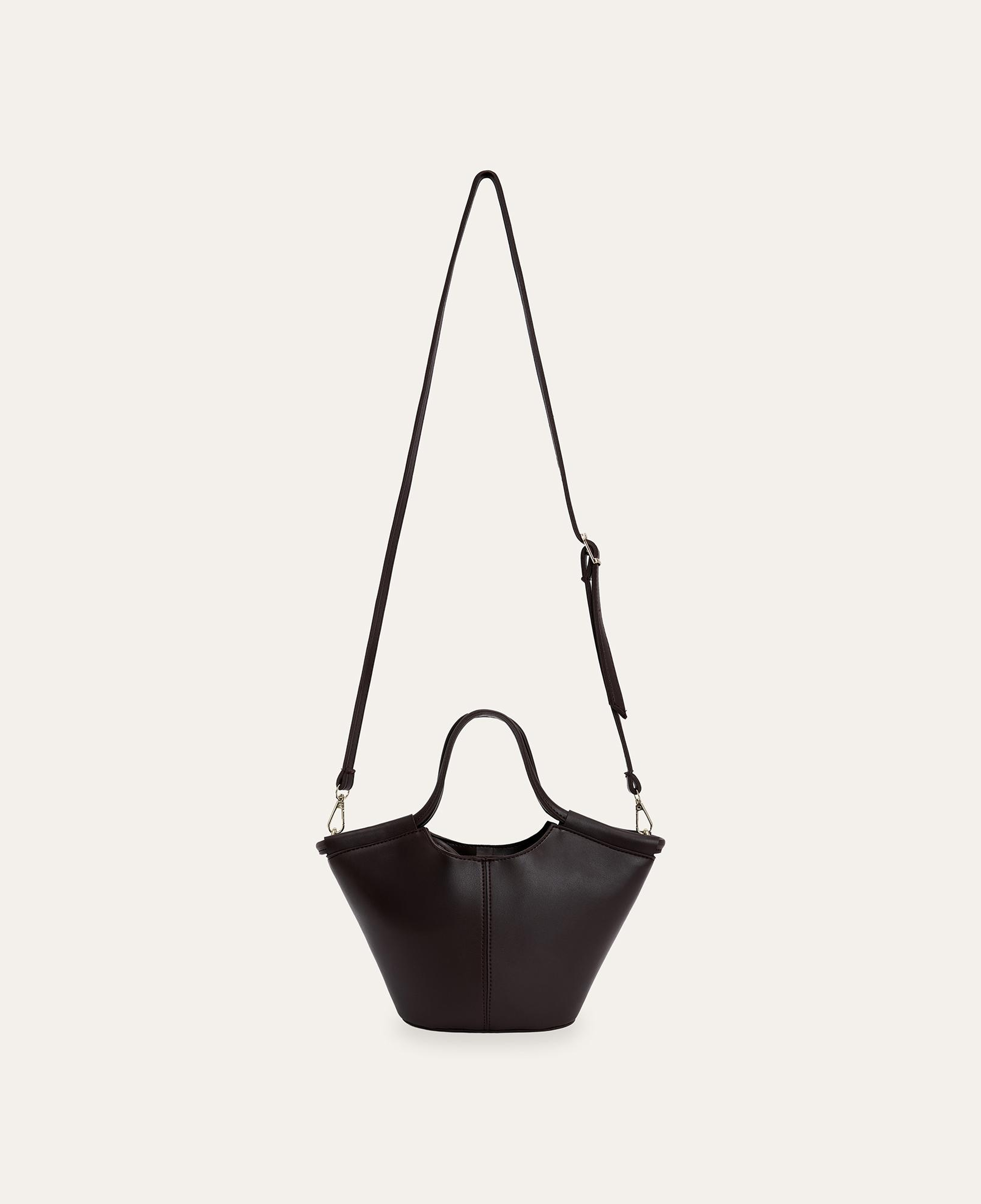 Kadın Kahverengi Deri Görünümlü Shopper Omuz Çantası