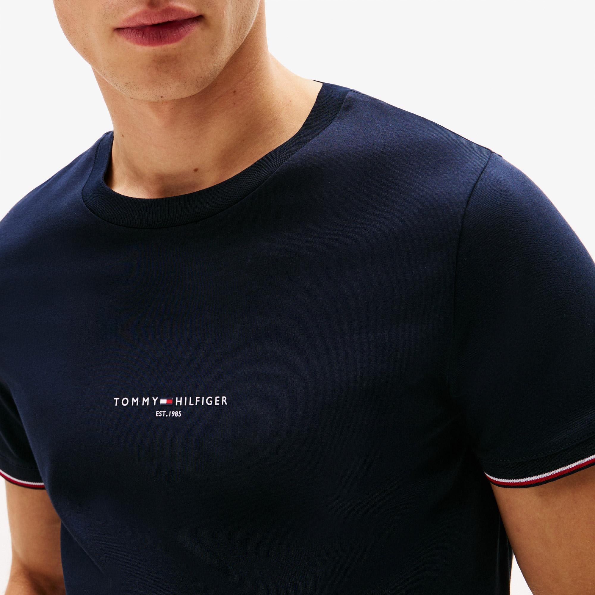 Tommy Hilfiger Logo Tipped Erkek Lacivert T-Shirt
