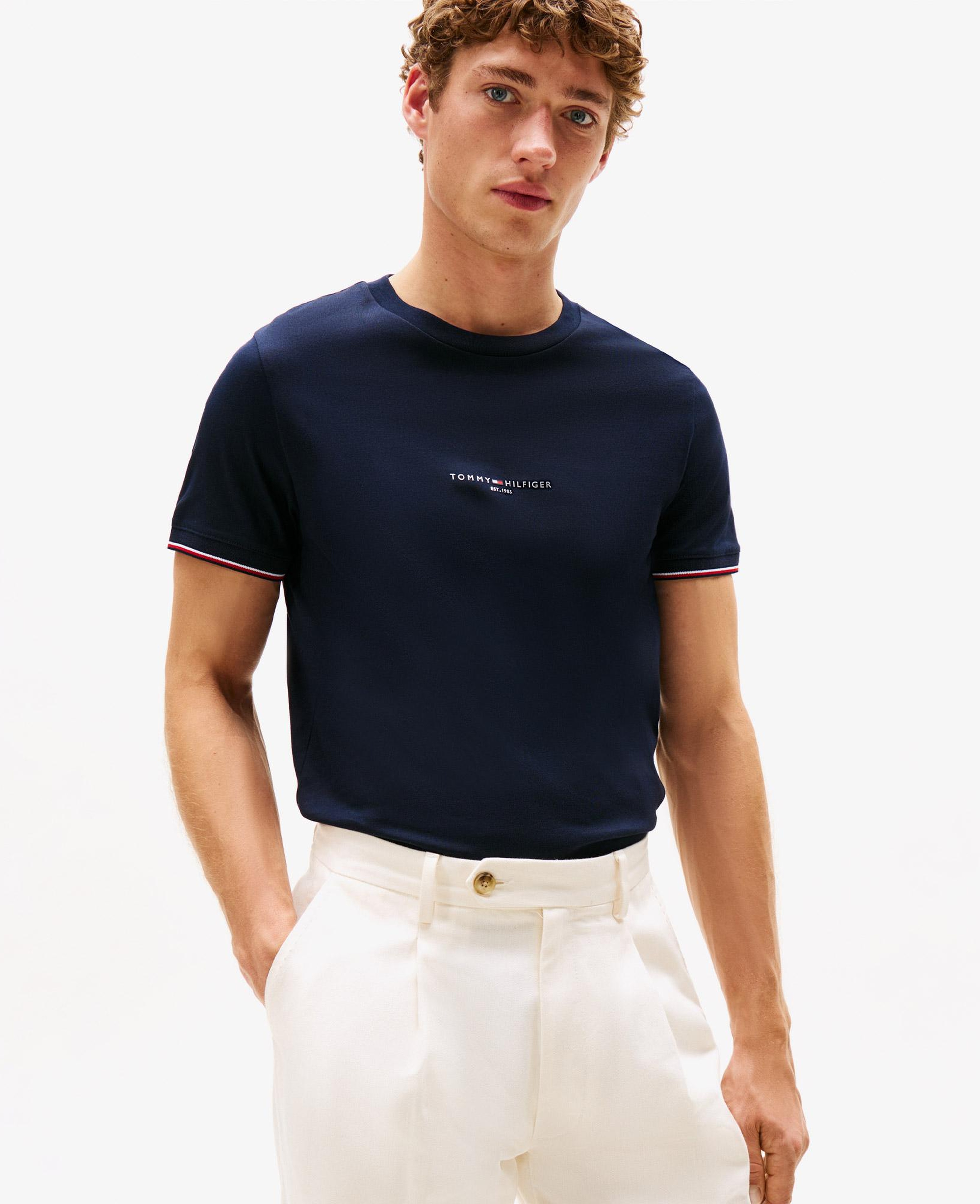 Tommy Hilfiger Logo Tipped Erkek Lacivert T-Shirt