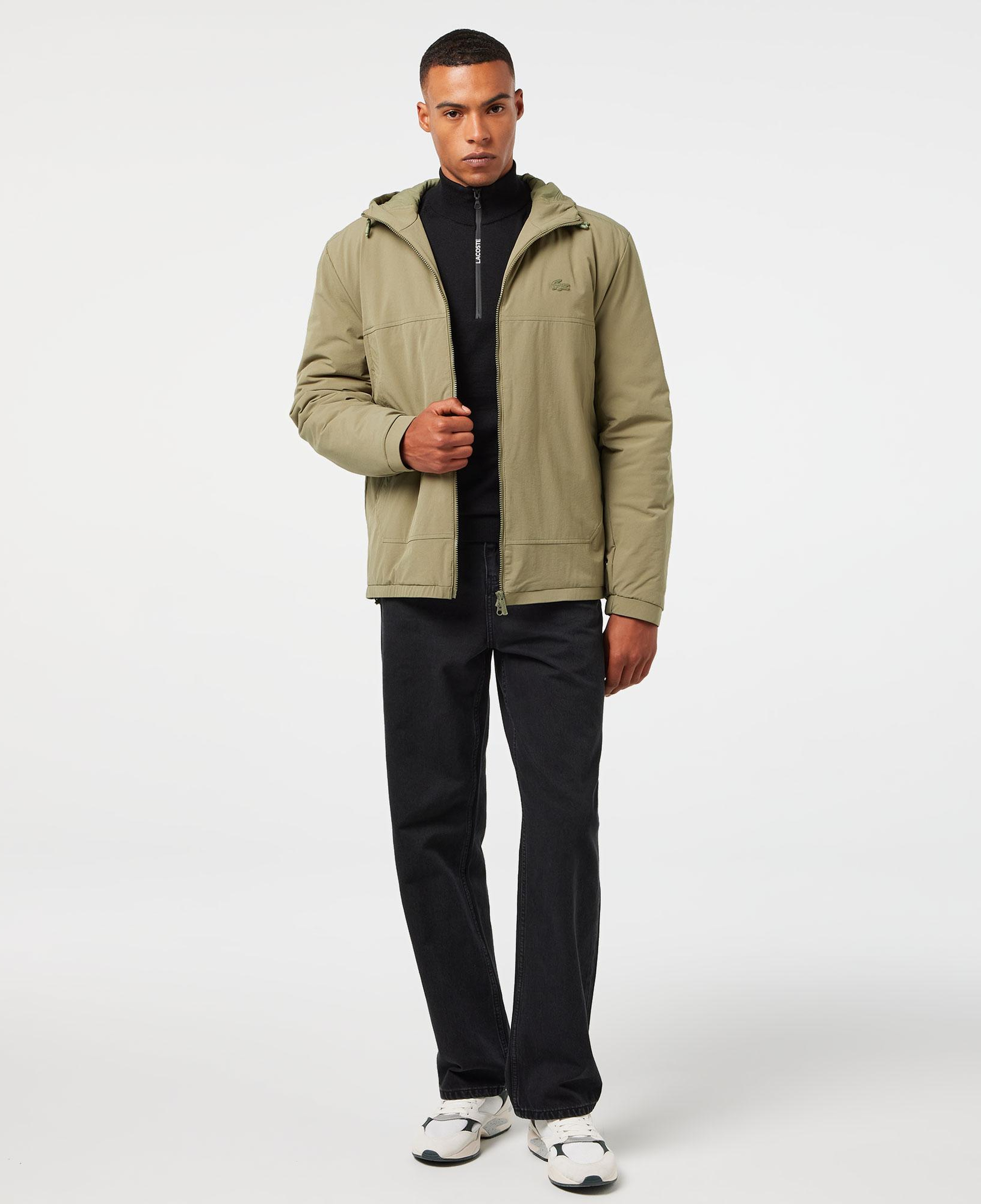 Lacoste Erkek Relaxed Fit Kapüşonlu Yeşil Yağmurluk