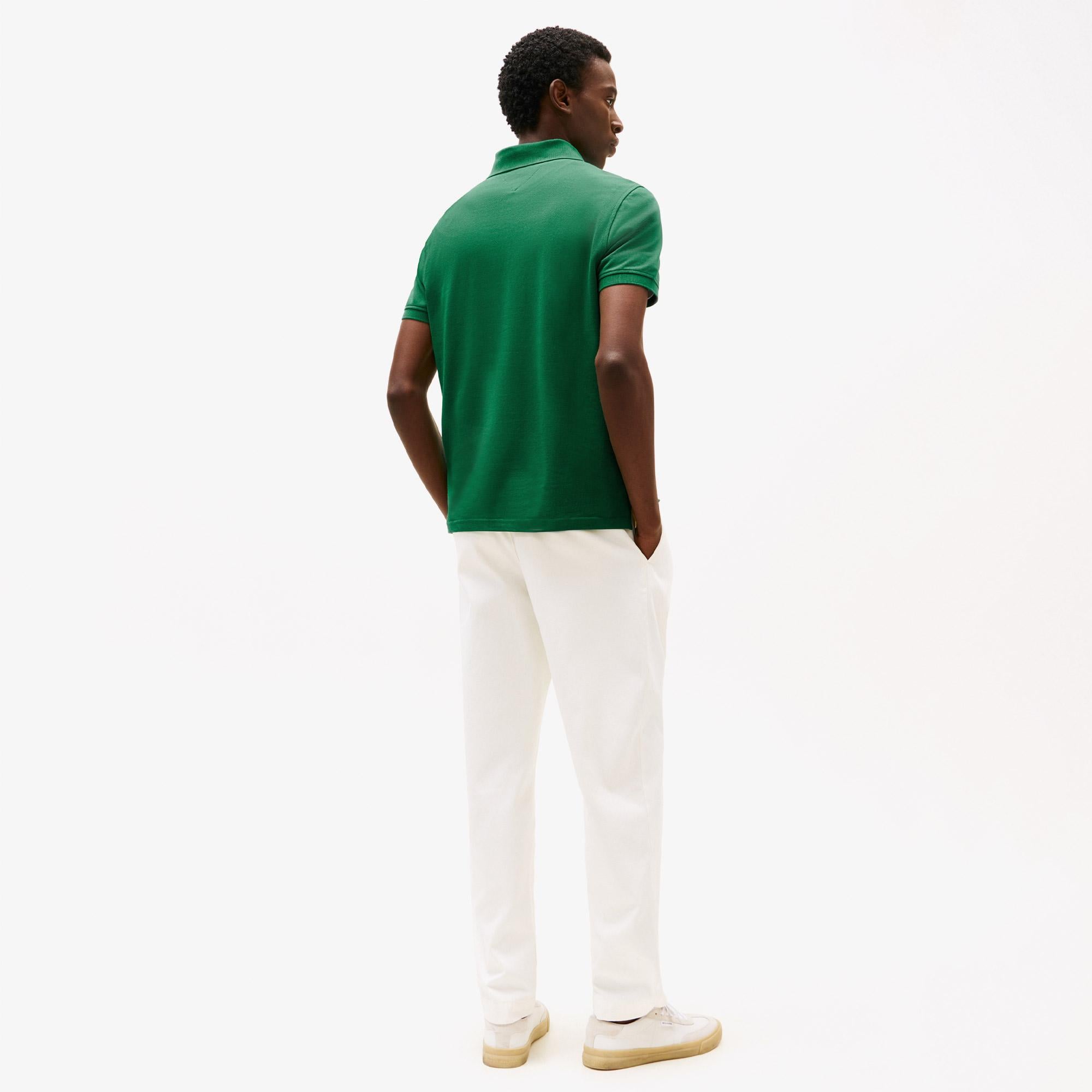 Tommy Hilfiger Nos Erkek Yeşil Polo Yaka T-Shirt