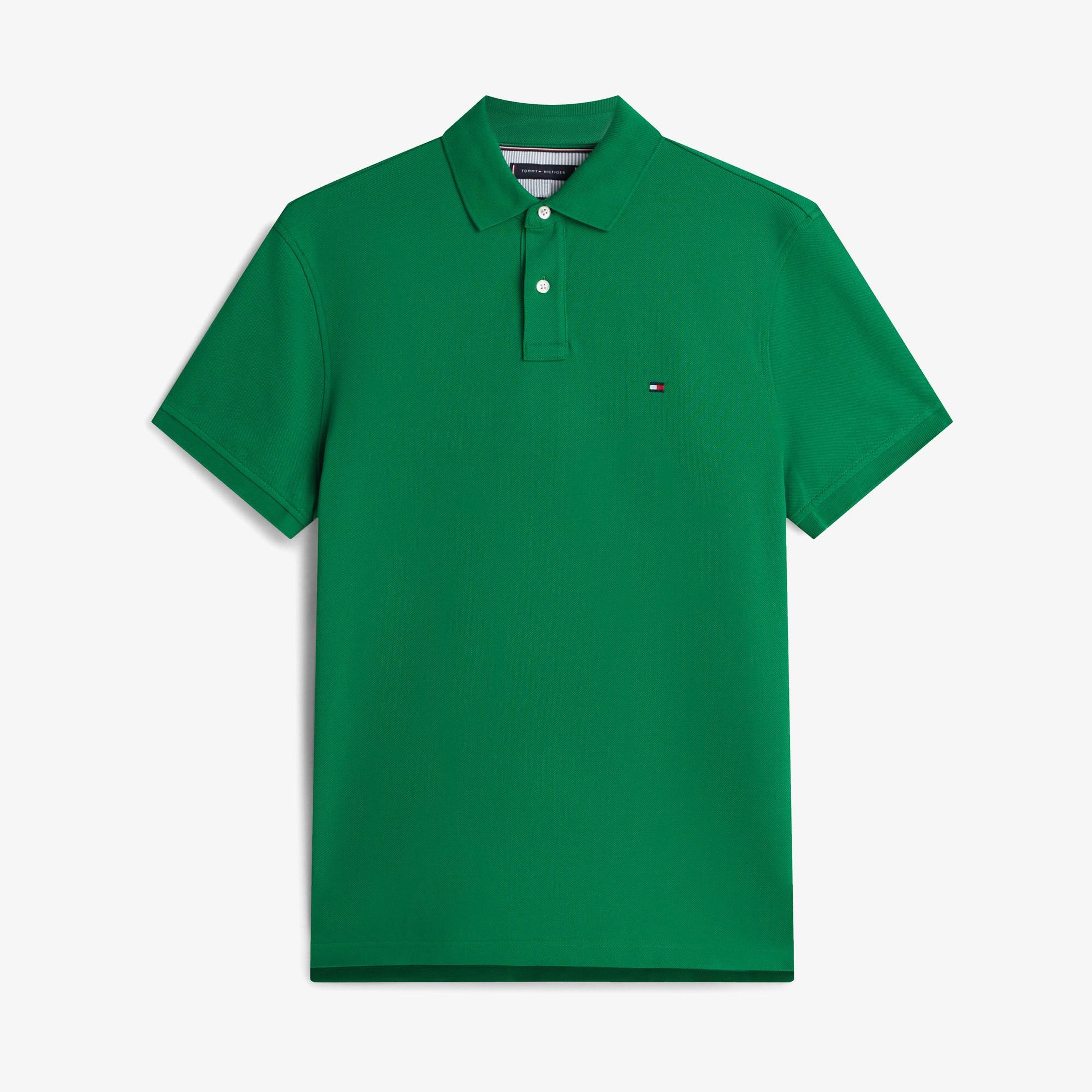 Tommy Hilfiger Nos Erkek Yeşil Polo Yaka T-Shirt