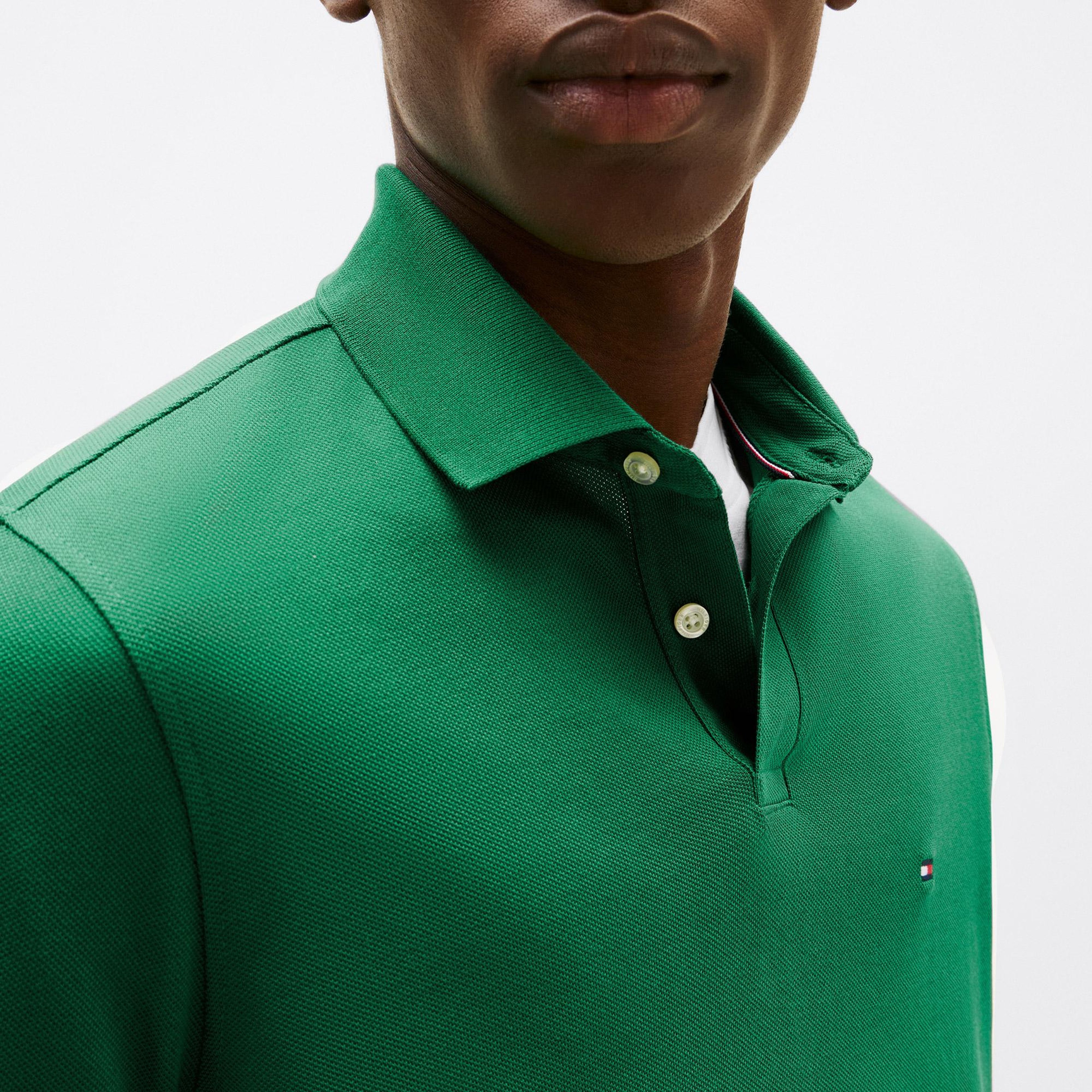 Tommy Hilfiger Nos Erkek Yeşil Polo Yaka T-Shirt