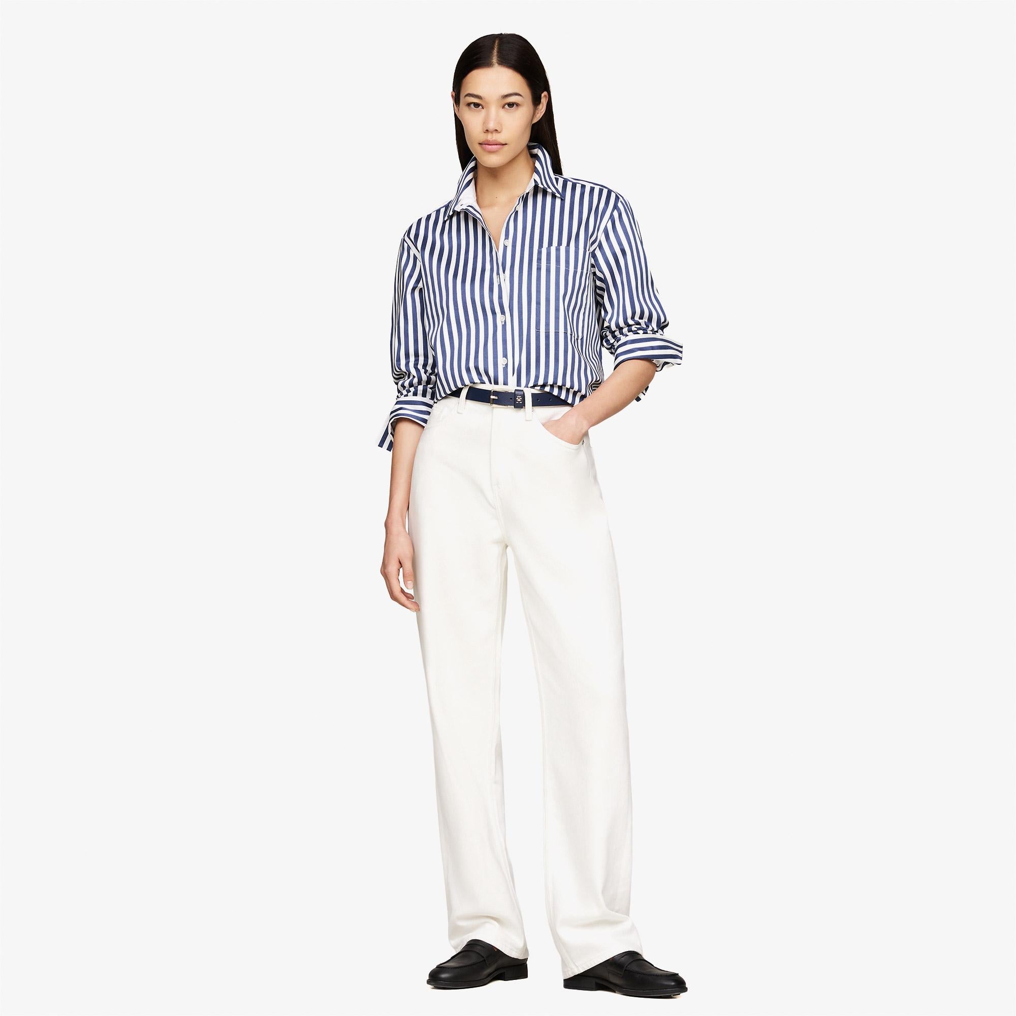 Tommy Hilfiger Kadın Beyaz Jean Pantolon