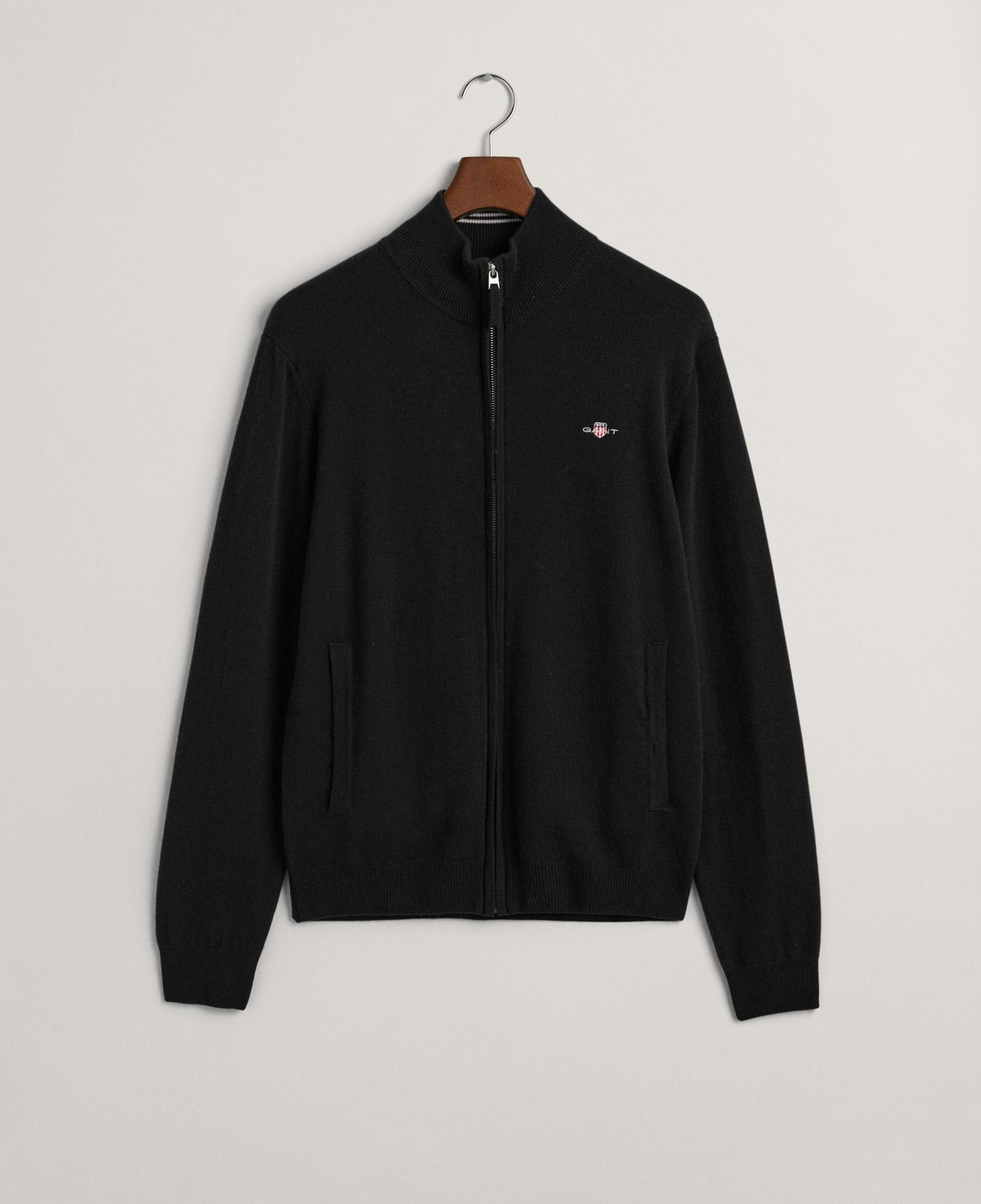 GANT Erkek Siyah Regular Fit Yün Hırka