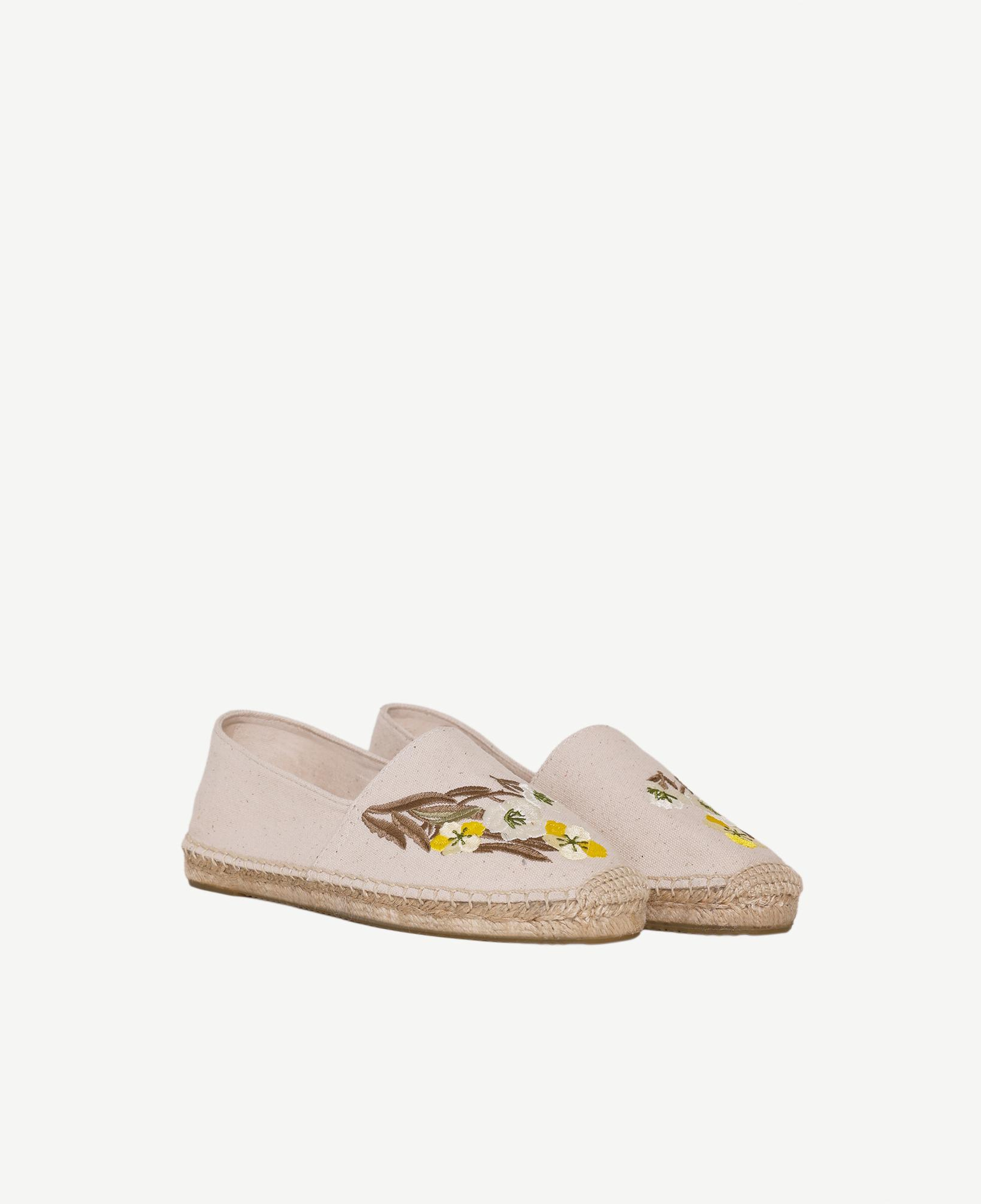 YARGICI Küçük Çiçek Desenli Nakış İşleme Espadril