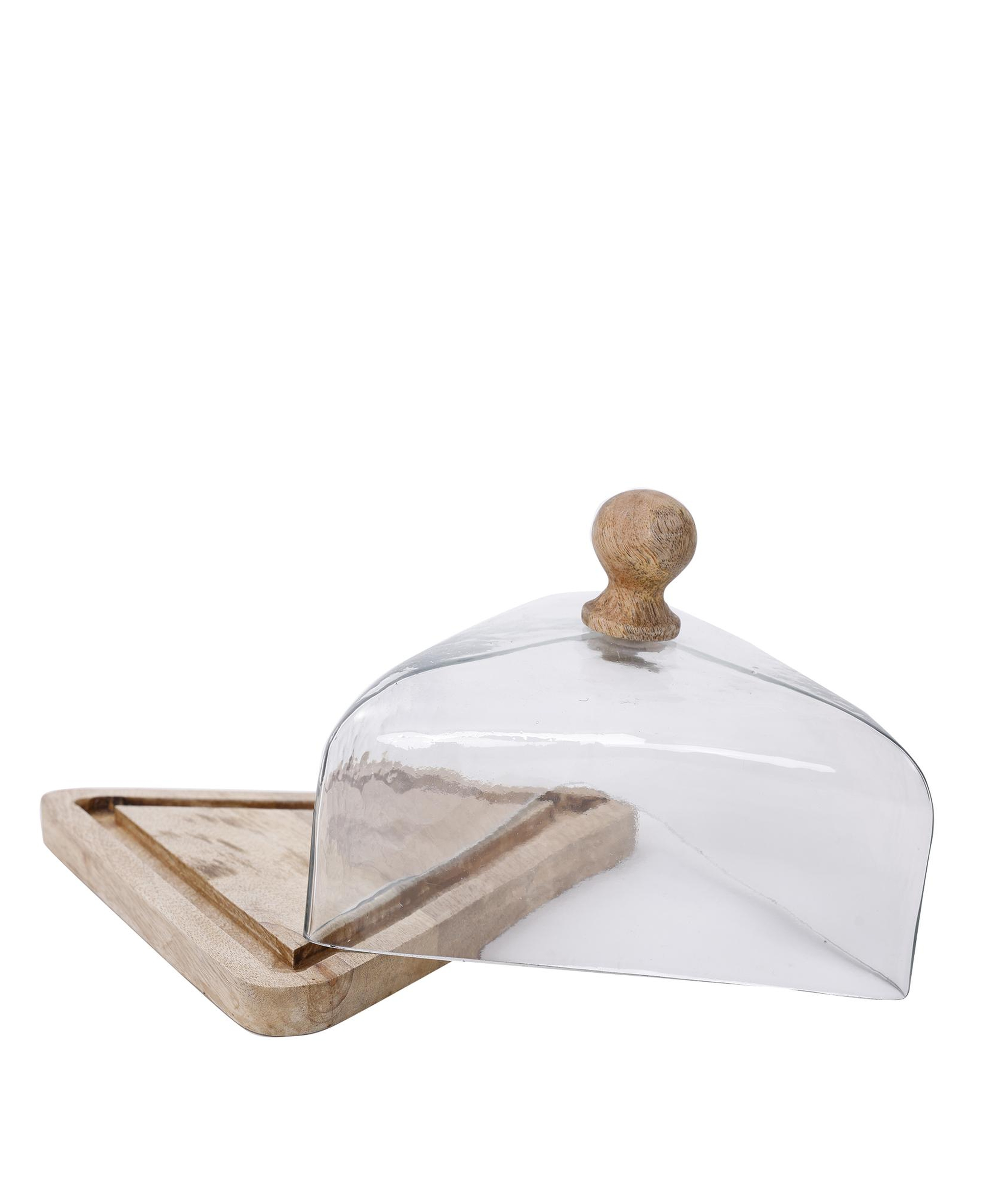 YARGICI Cam Kapaklı Servis Tabağı (24x24x14 cm)