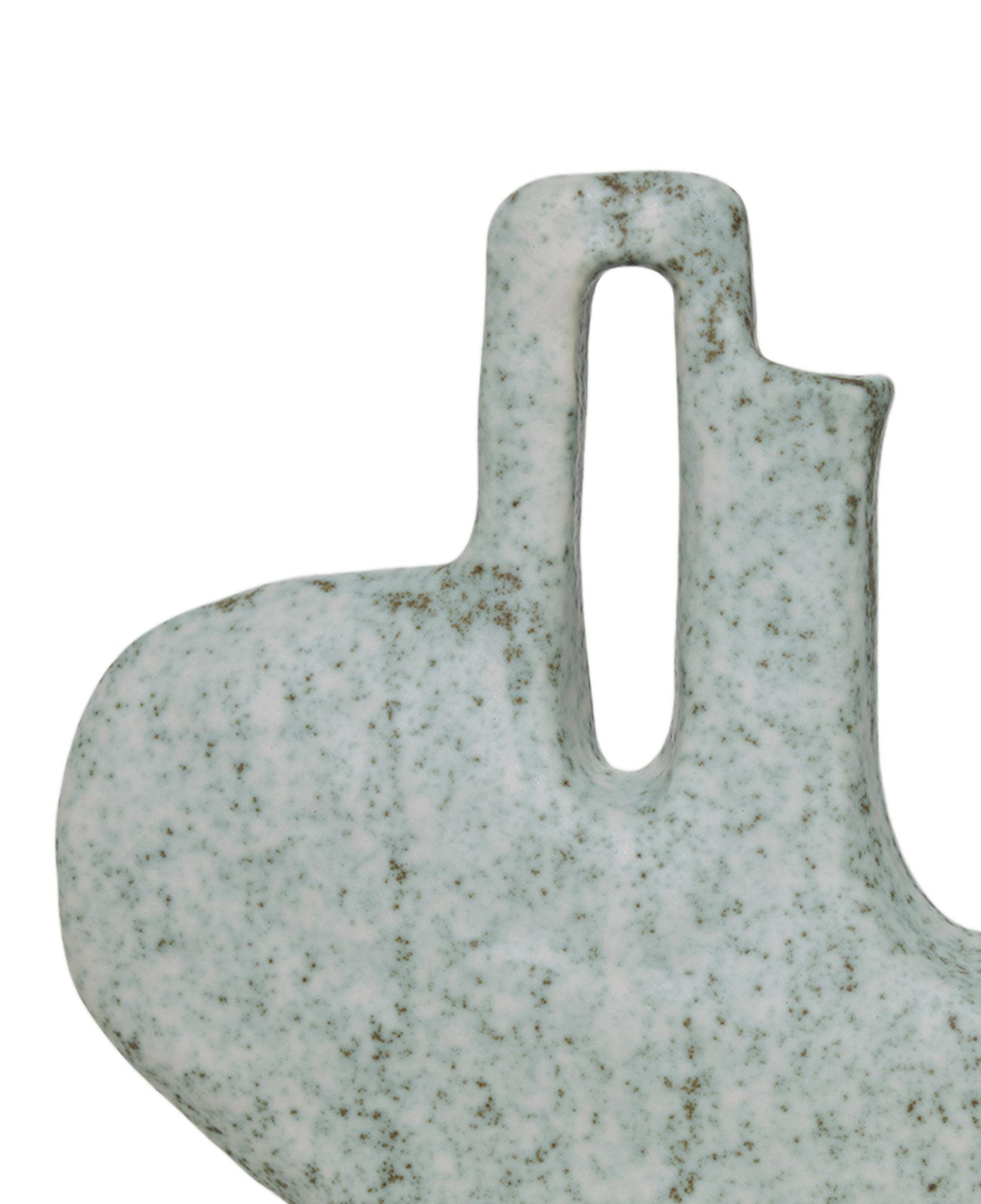 YARGICI Soyut Formlu Sırlı Seramik Dekoratif Obje(8x32x29 Cm)