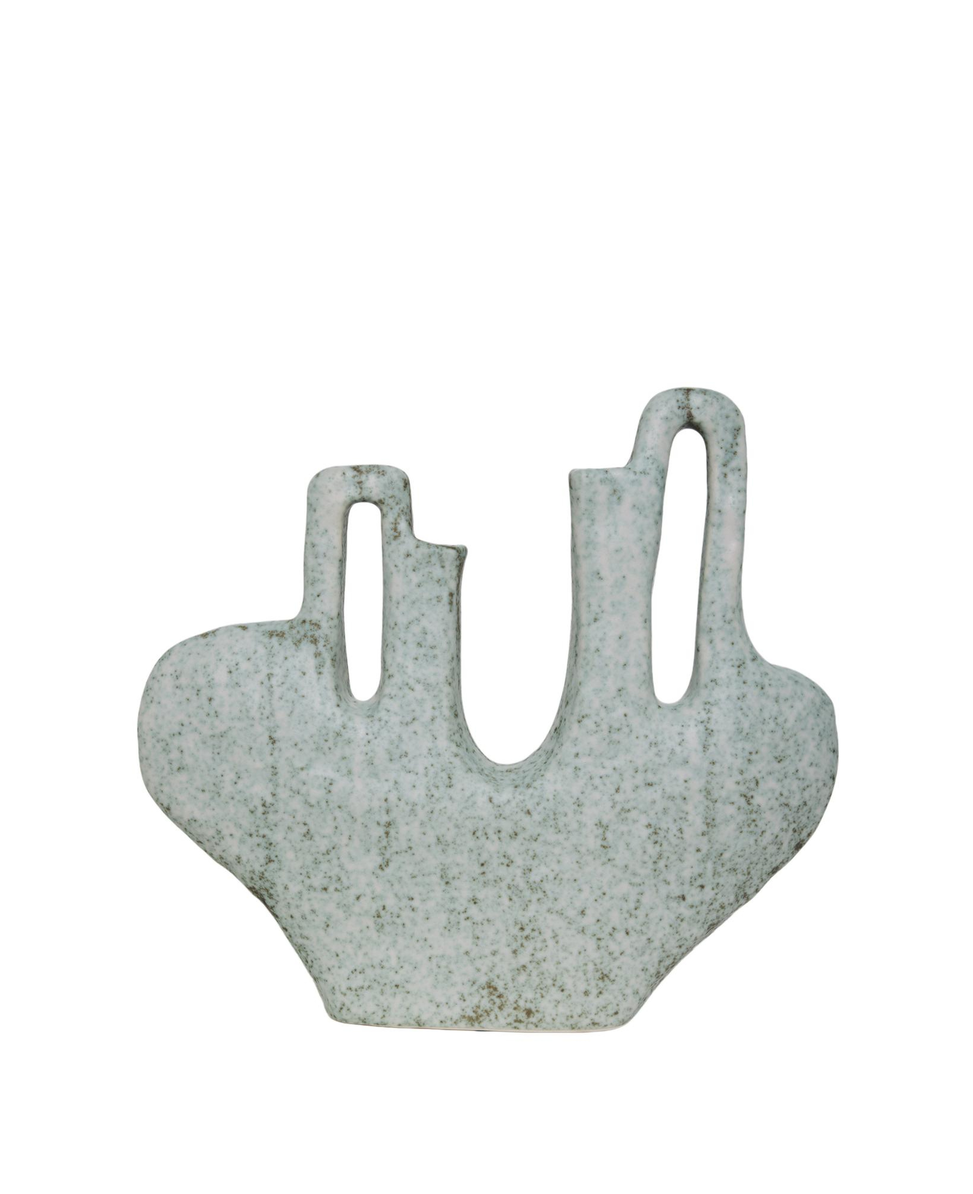 YARGICI Soyut Formlu Sırlı Seramik Dekoratif Obje(8x32x29 Cm)
