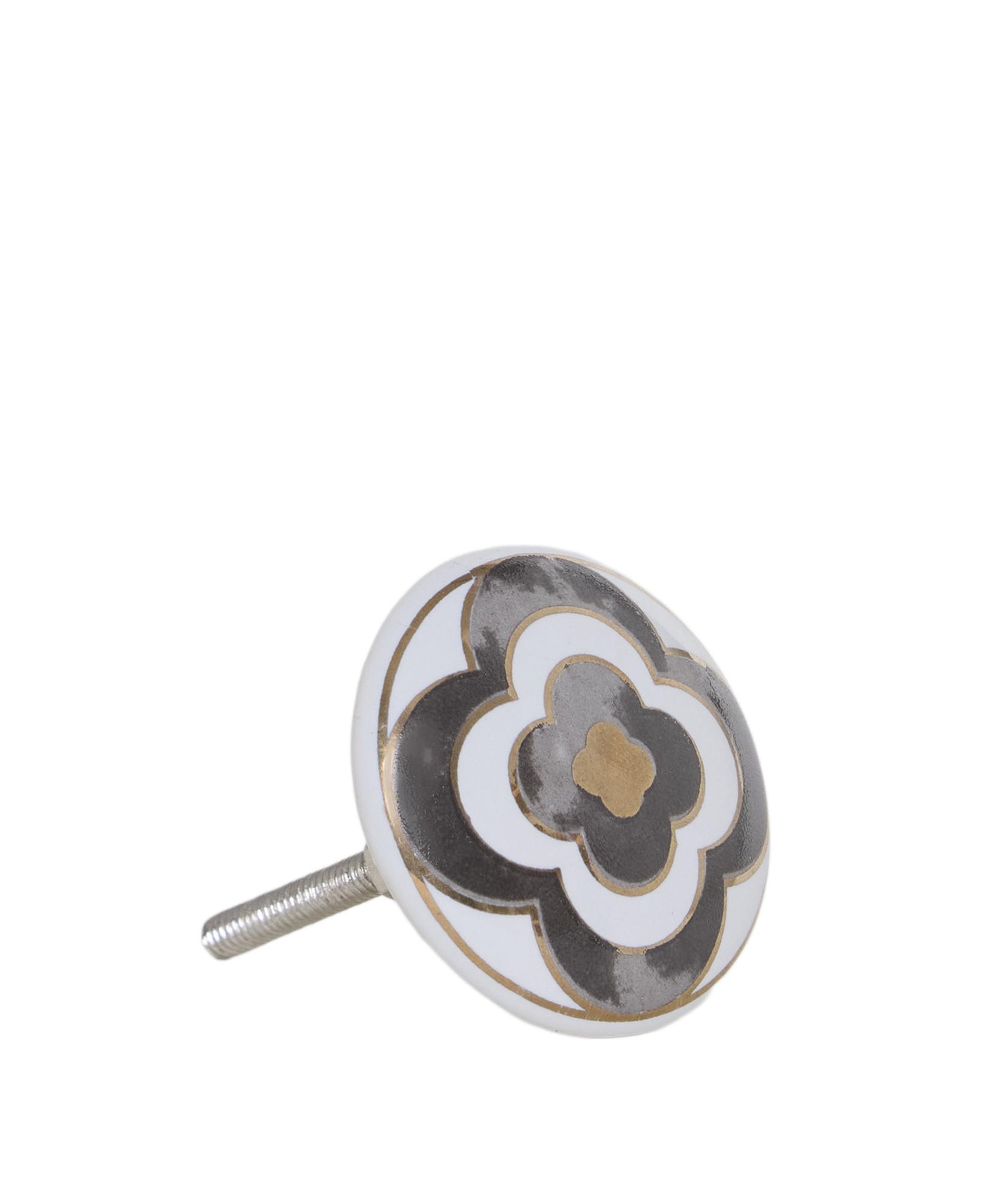 YARGICI Metal Detaylı Seramik Çekmece Kulbu(4x6 Cm)